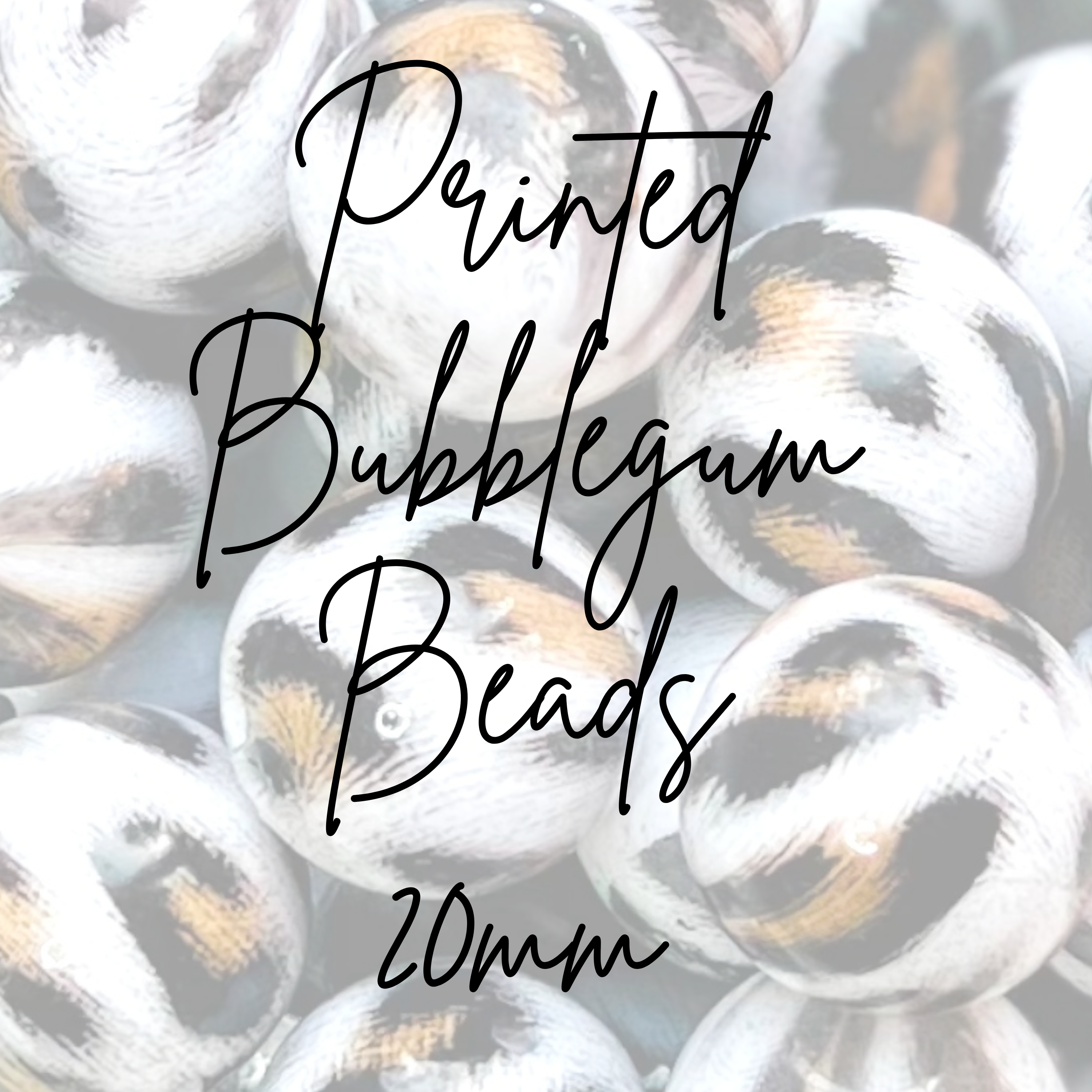 50pcs 20mm Bubblegum Beads Chunk Pen Beads Acrylic Focal Beads