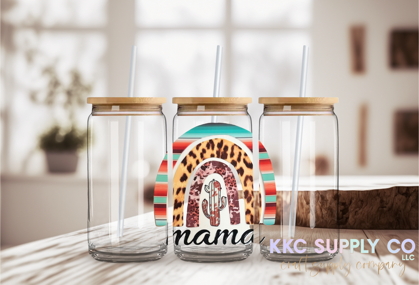 UV16384-Western Mama Rainbow 16oz UV DTF Decal