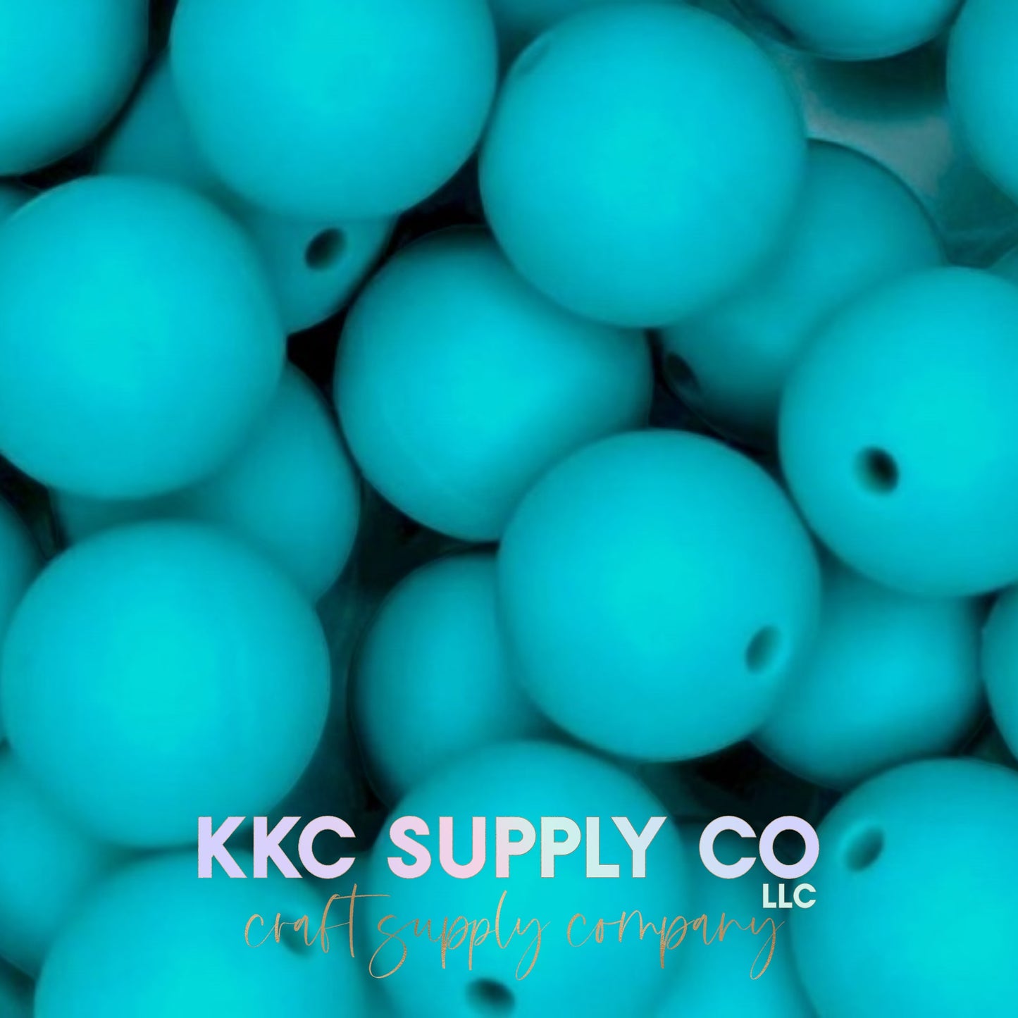 SS19-Turquoise Solid Silicone Bead