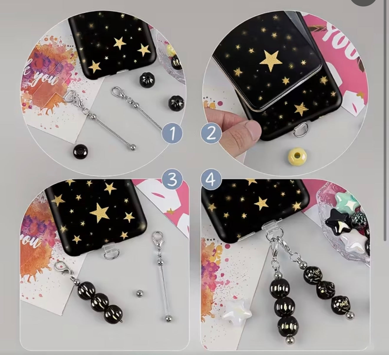 Beadable Phone Charm