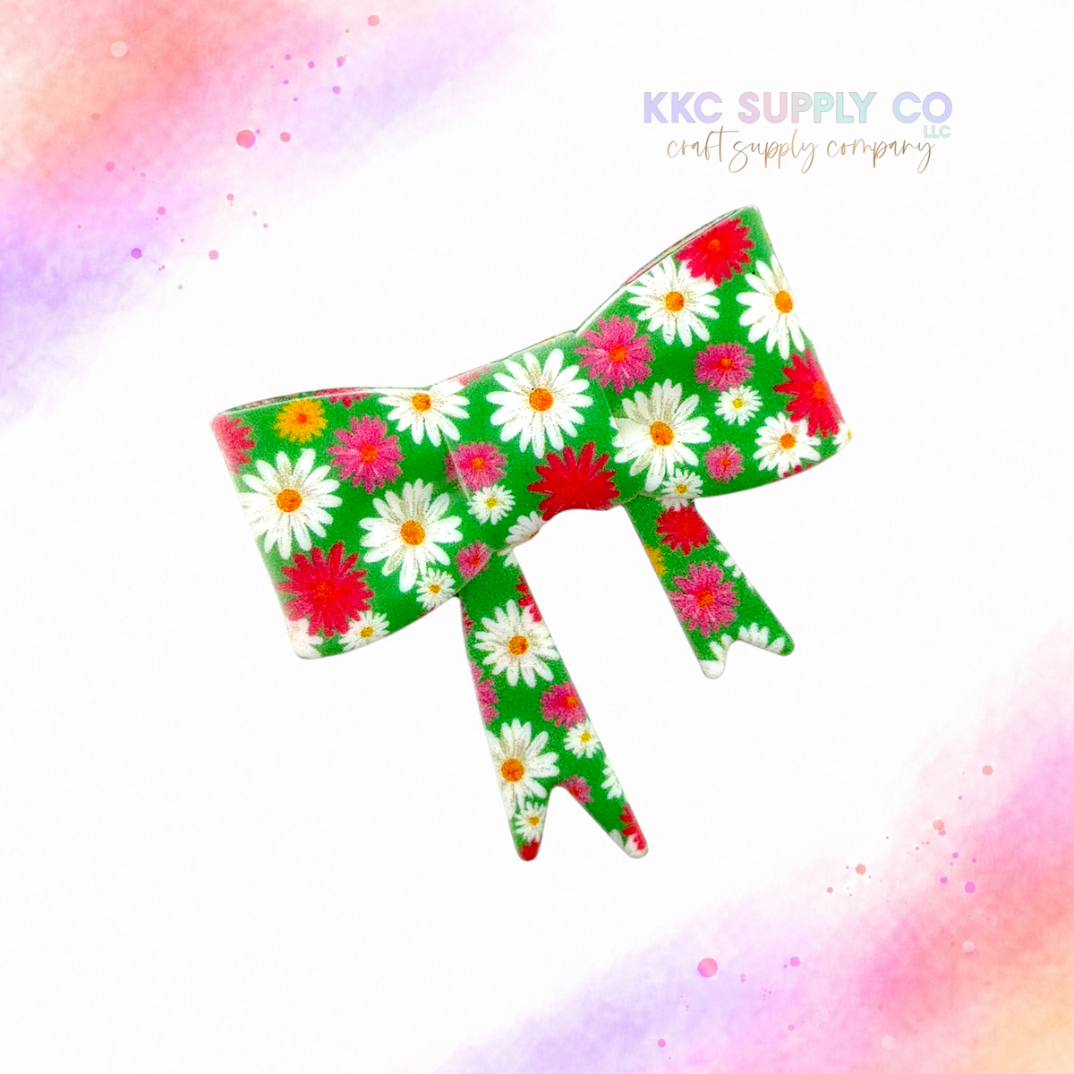 Daisy Daze Large Bow Silicone Focal Bead