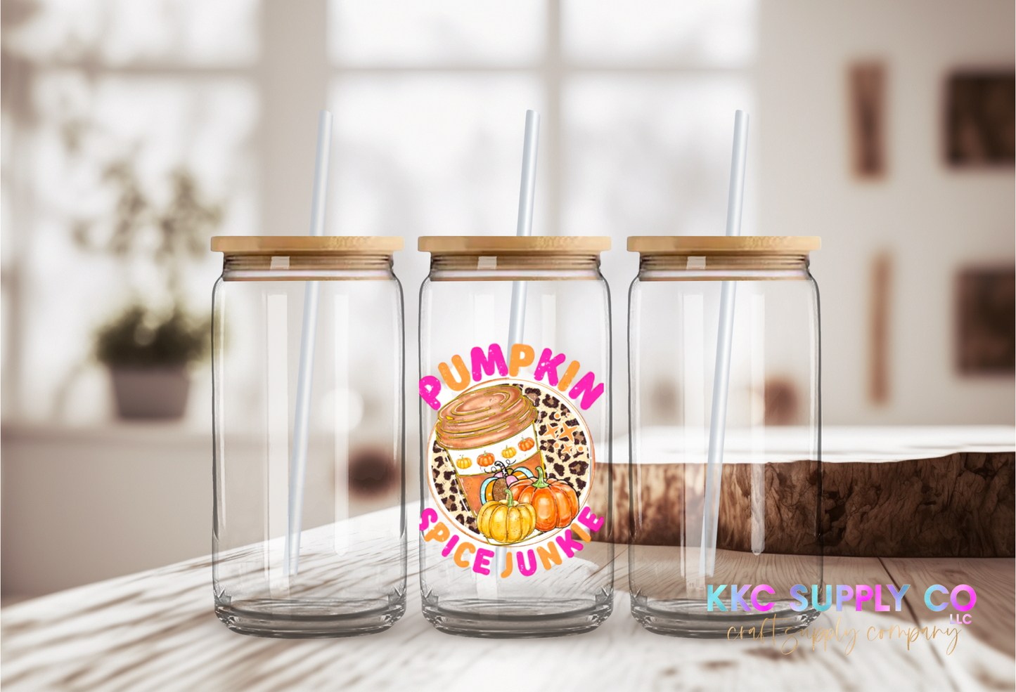 UV16142-Pumpkin Spice Junkie UV DTF Tumbler Decal