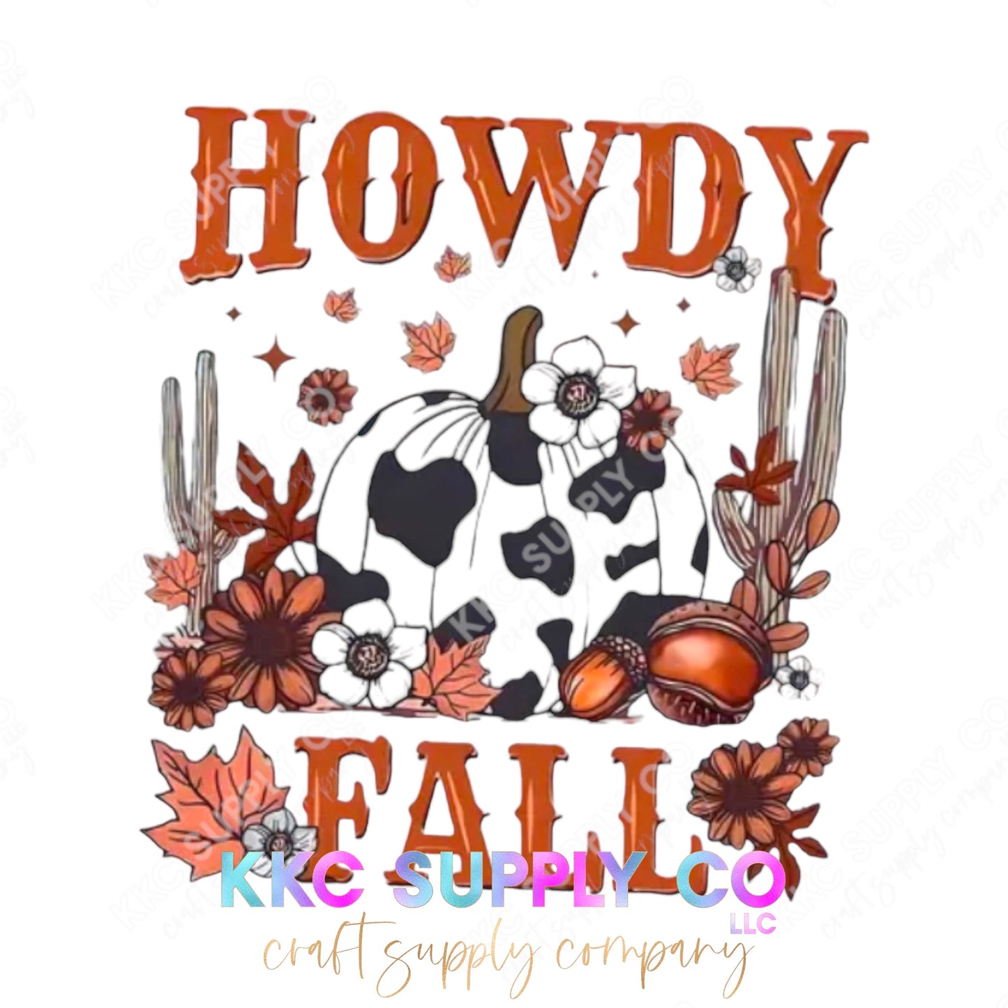 UV16192-Howdy Fall 16oz UV DTF Tumbler Decal
