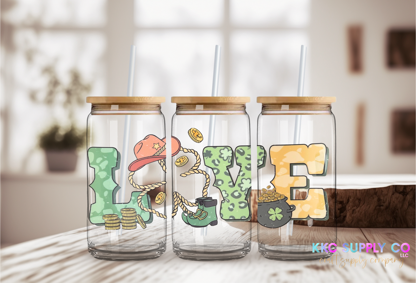 UV16334-Western St. Patrick’s Day Love 16oz UV DTF Wrap