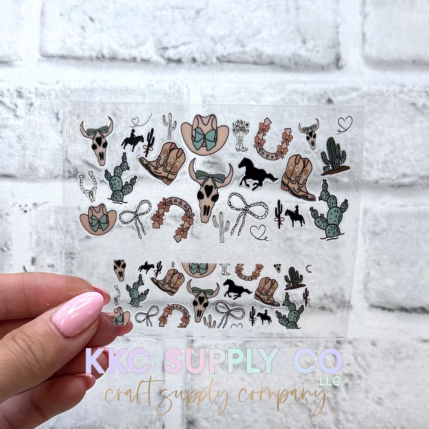 TKUV89-Cute Country-Mini Tumbler Keychain UV DTF Decal