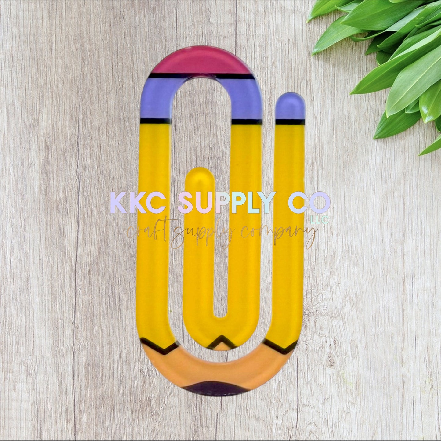 Jumbo Acrylic Printed Paperclip-Pencil