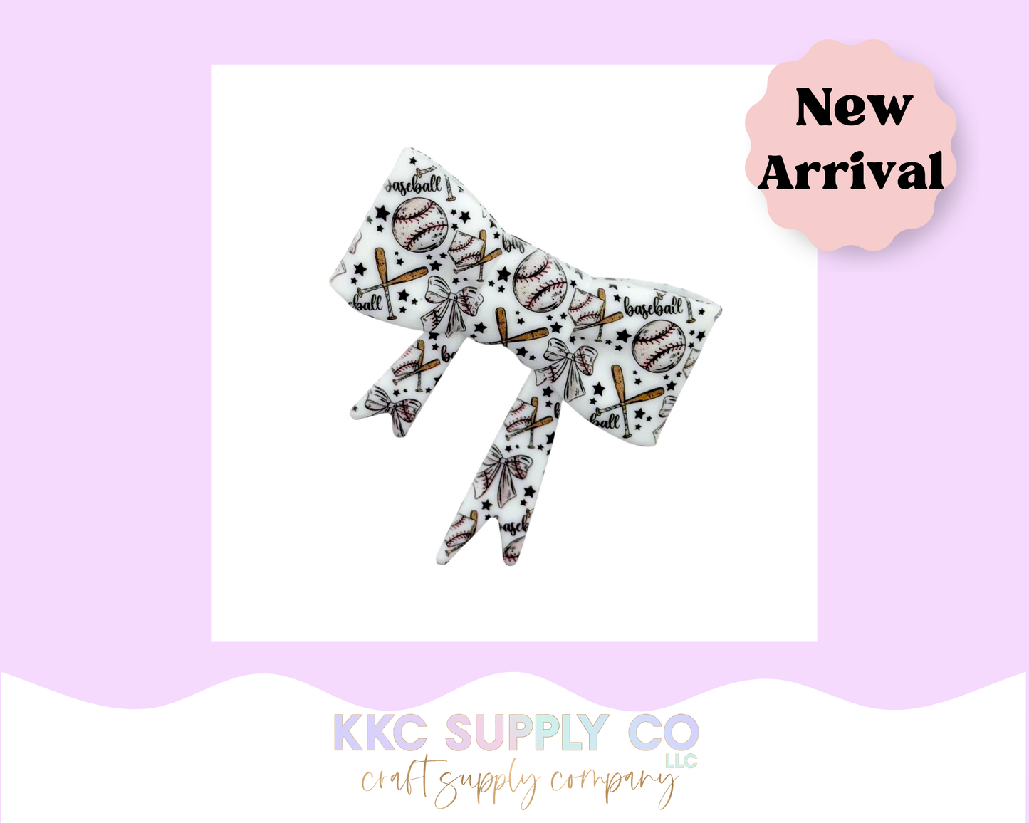 All-Star Babe Large Bow Silicone Focal Bead