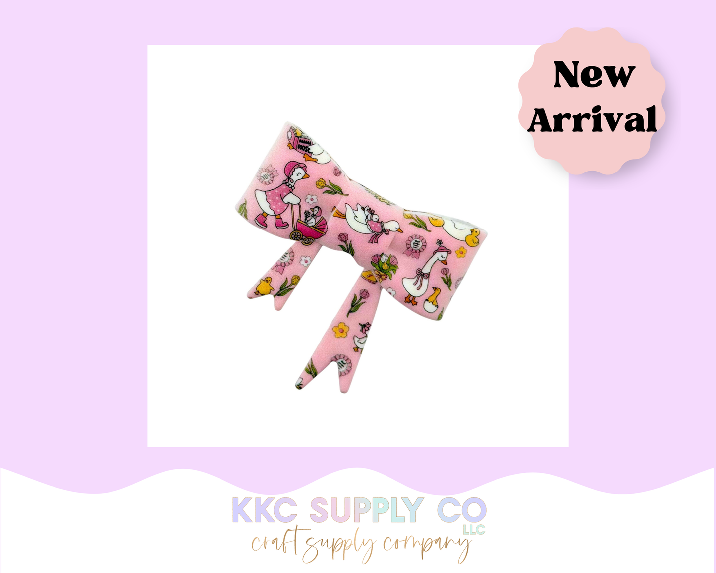 Mama Goose Large Bow Silicone Focal Bead
