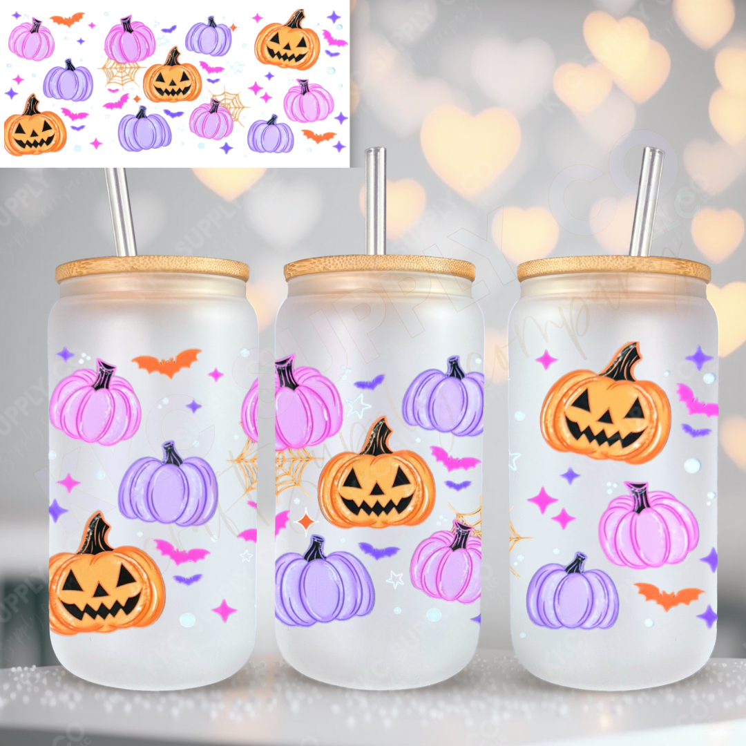 UV16772-Bright Pumpkins 16oz UV DTF Wrap