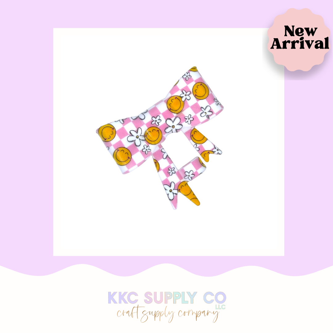 Happy Go Daisy Large Bow or Straw Topper Silicone Focal Bead