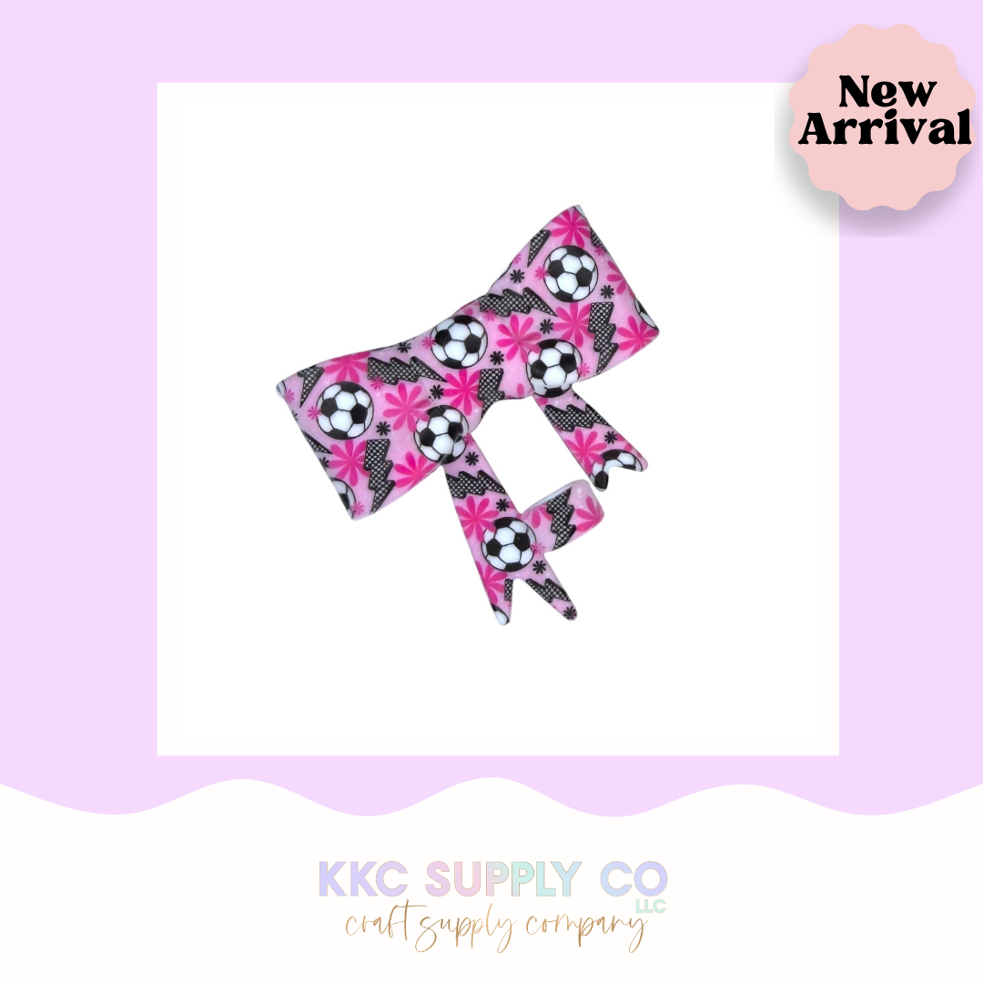Goal Getter Large Bow or Straw Topper Silicone Focal Bead