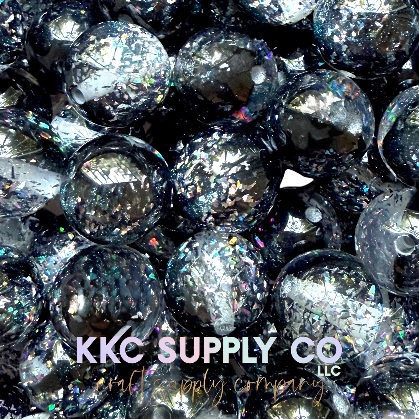 Marble Glitter Acrylic Beads 20mm