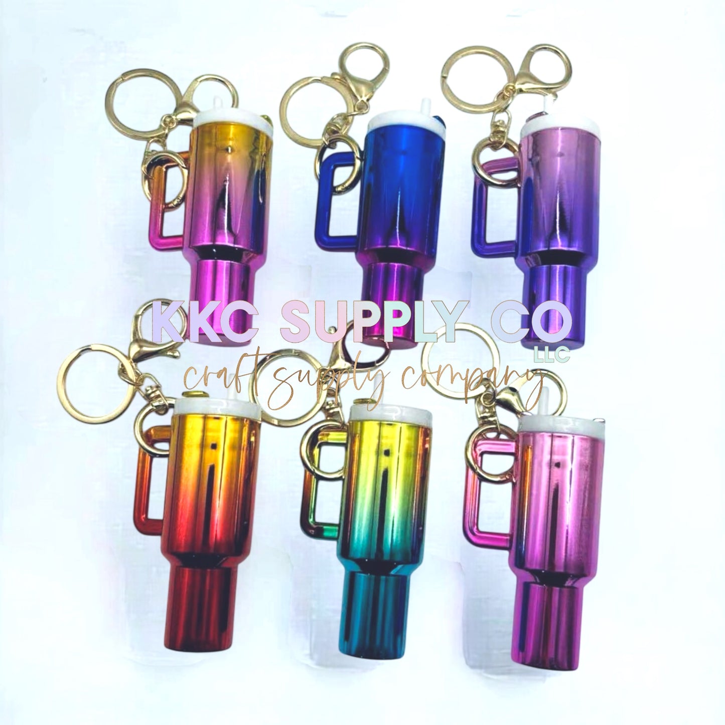 Ombré Mini Handled Tumbler Keychain
