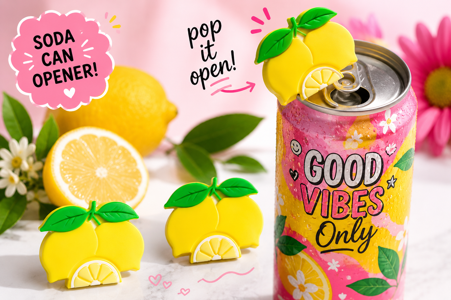 3D Printed Lemon Soda Tab Opener Keychain