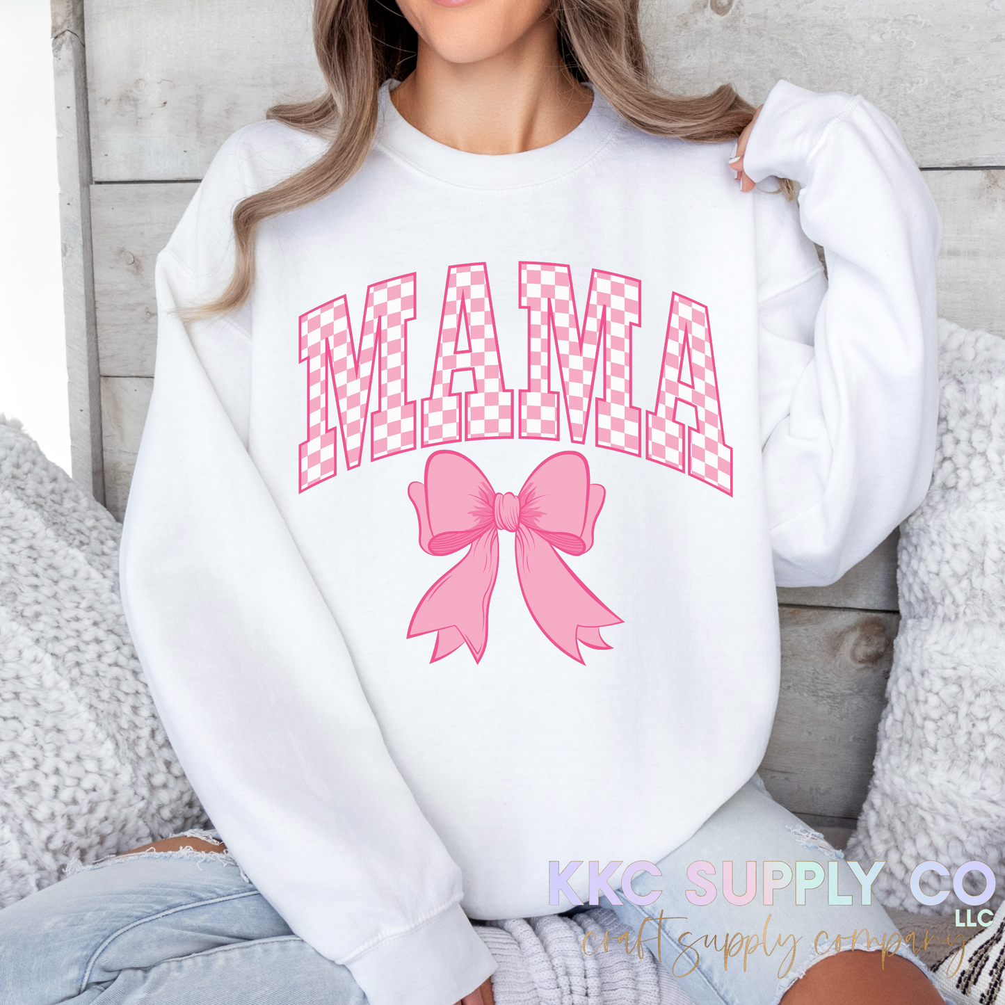 #173-Coquette Checker Mama T-Shirt Transfer