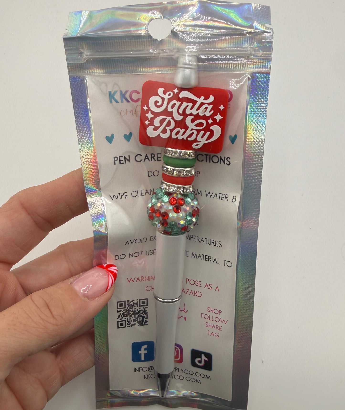 Santa Baby Pre-Made Beadable Pen