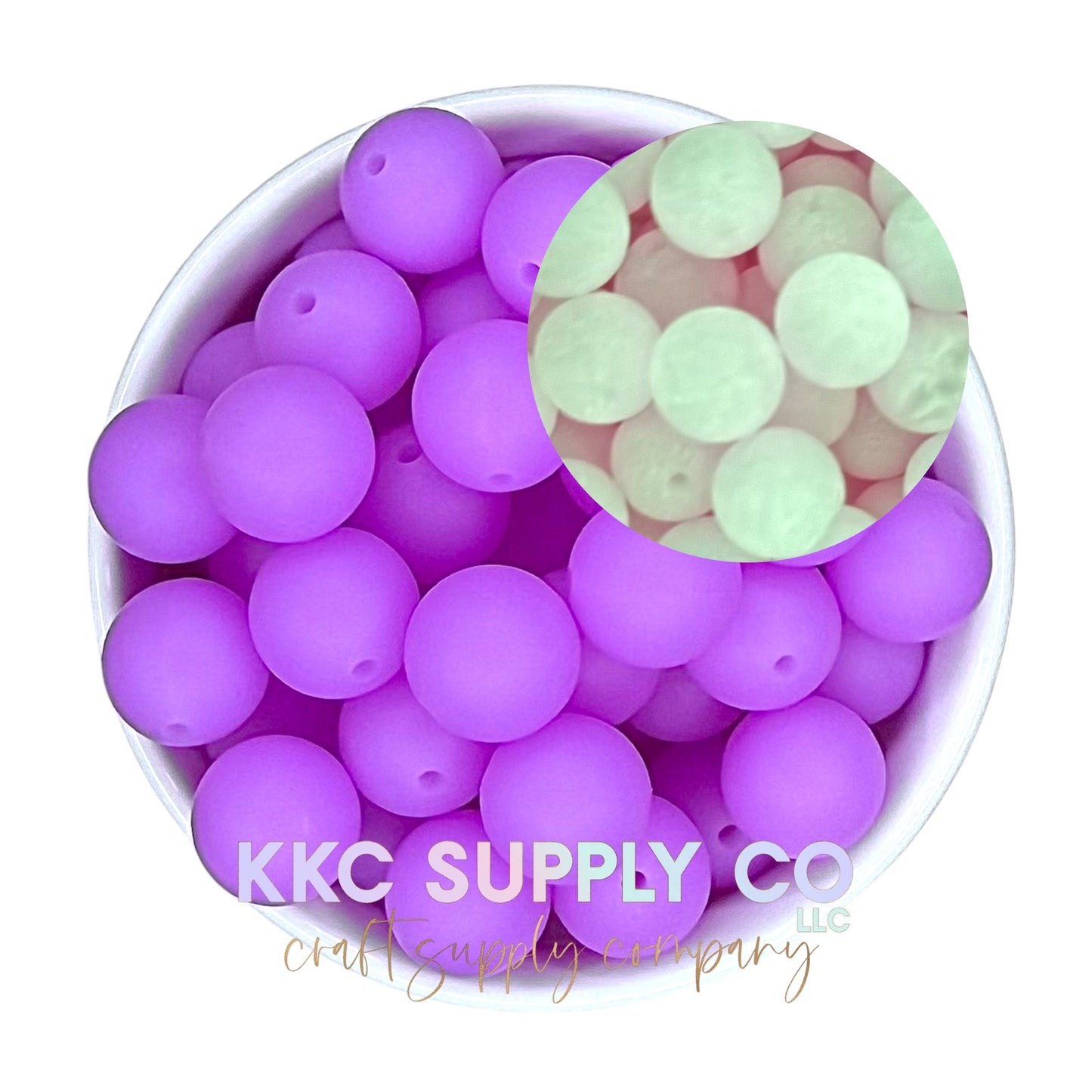 SGL03-Neon Purple Silicone Glow Beads