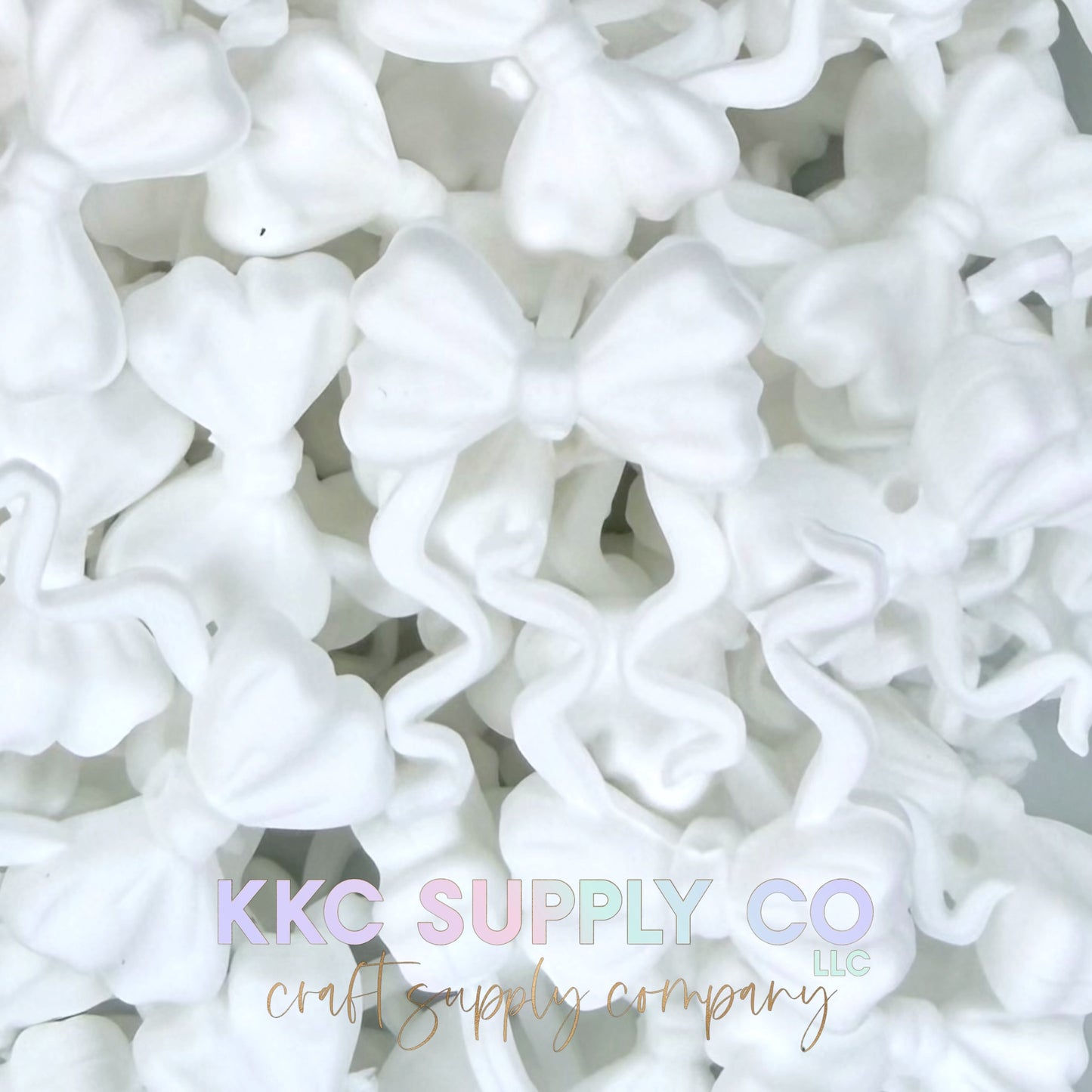 Curly Tail Buddy Bow Silicone Focal Beads