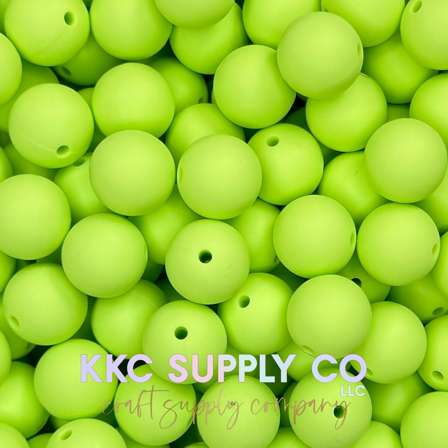 SS104-Sour Apple Solid Silicone Beads