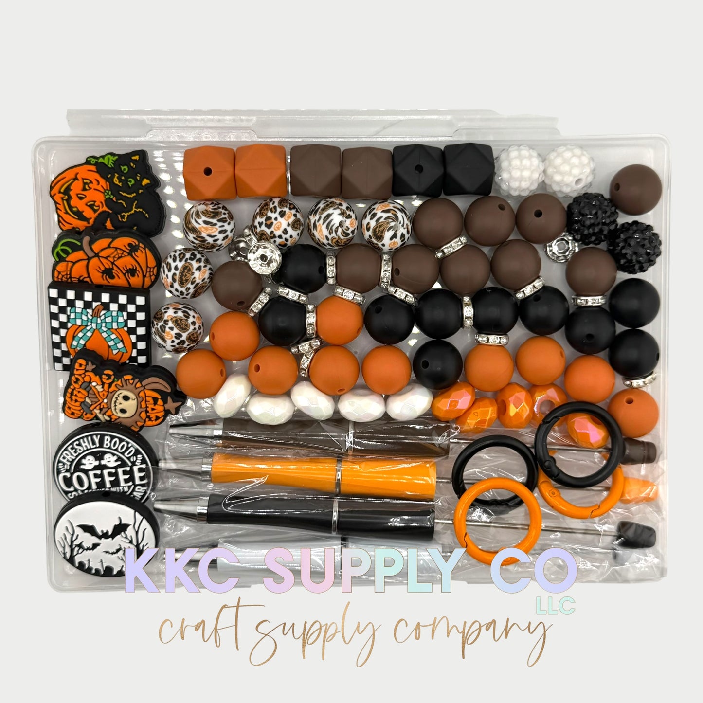 Brown Halloween Pen and Bead Bundle - 80 Count