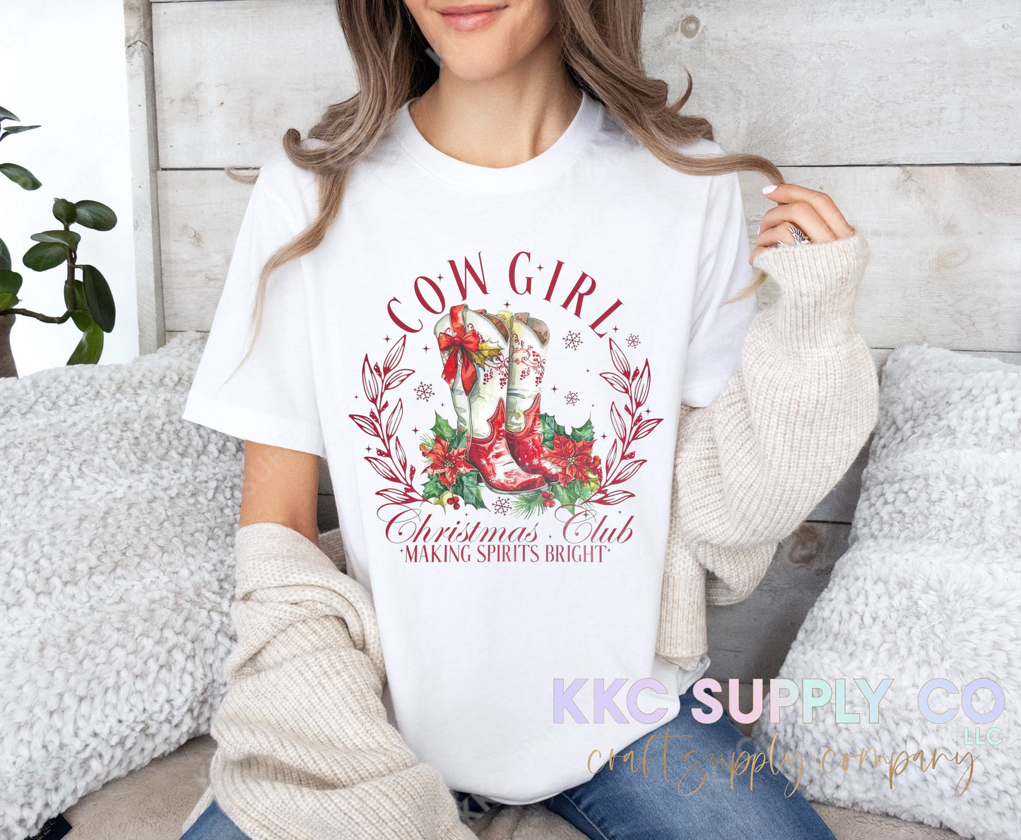 #06-Cowgirl Christmas Club DTF T-Shirt Transfer