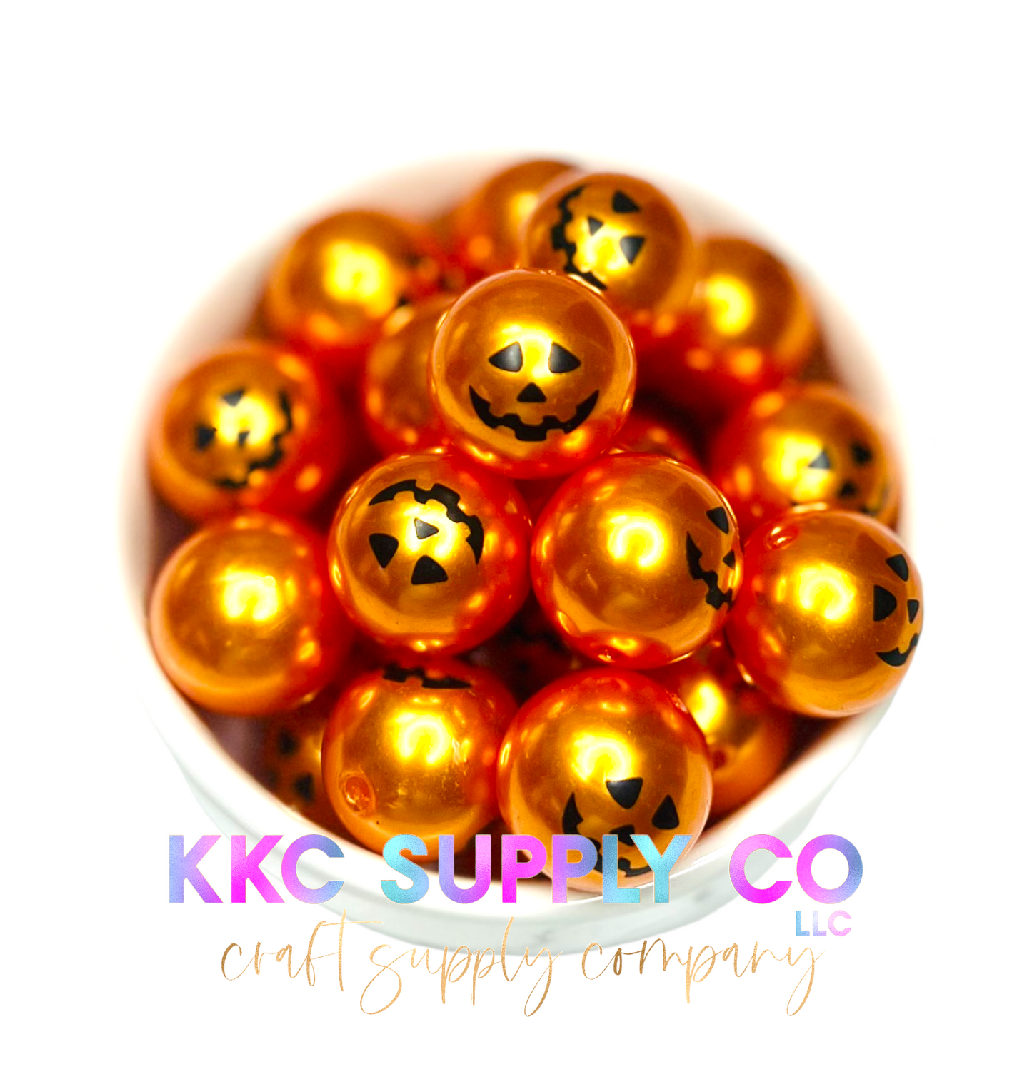 Pumpkin Pearl 20mm Bubblegum Bead