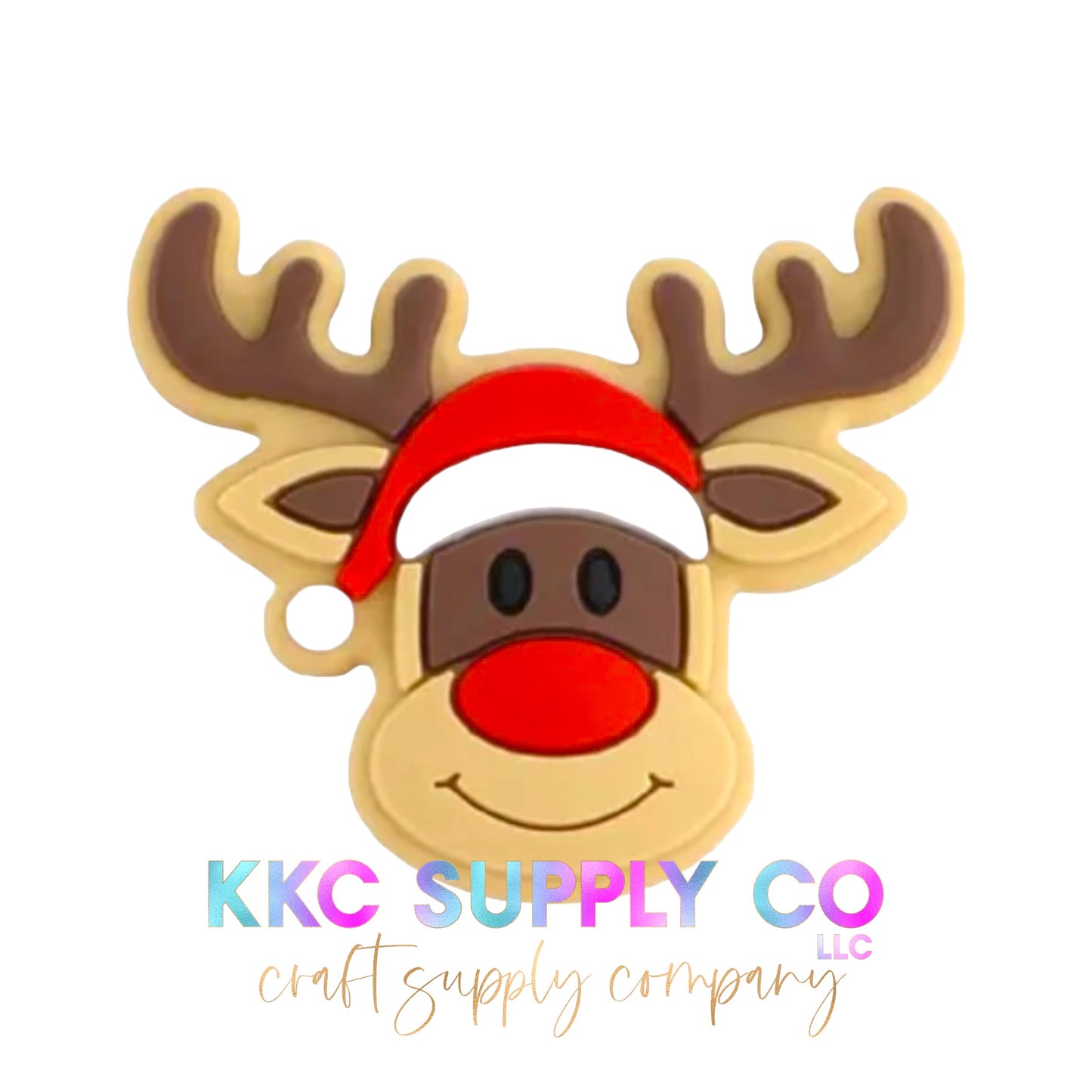 Santa’s Favorite Reindeer Silicone Focal Bead