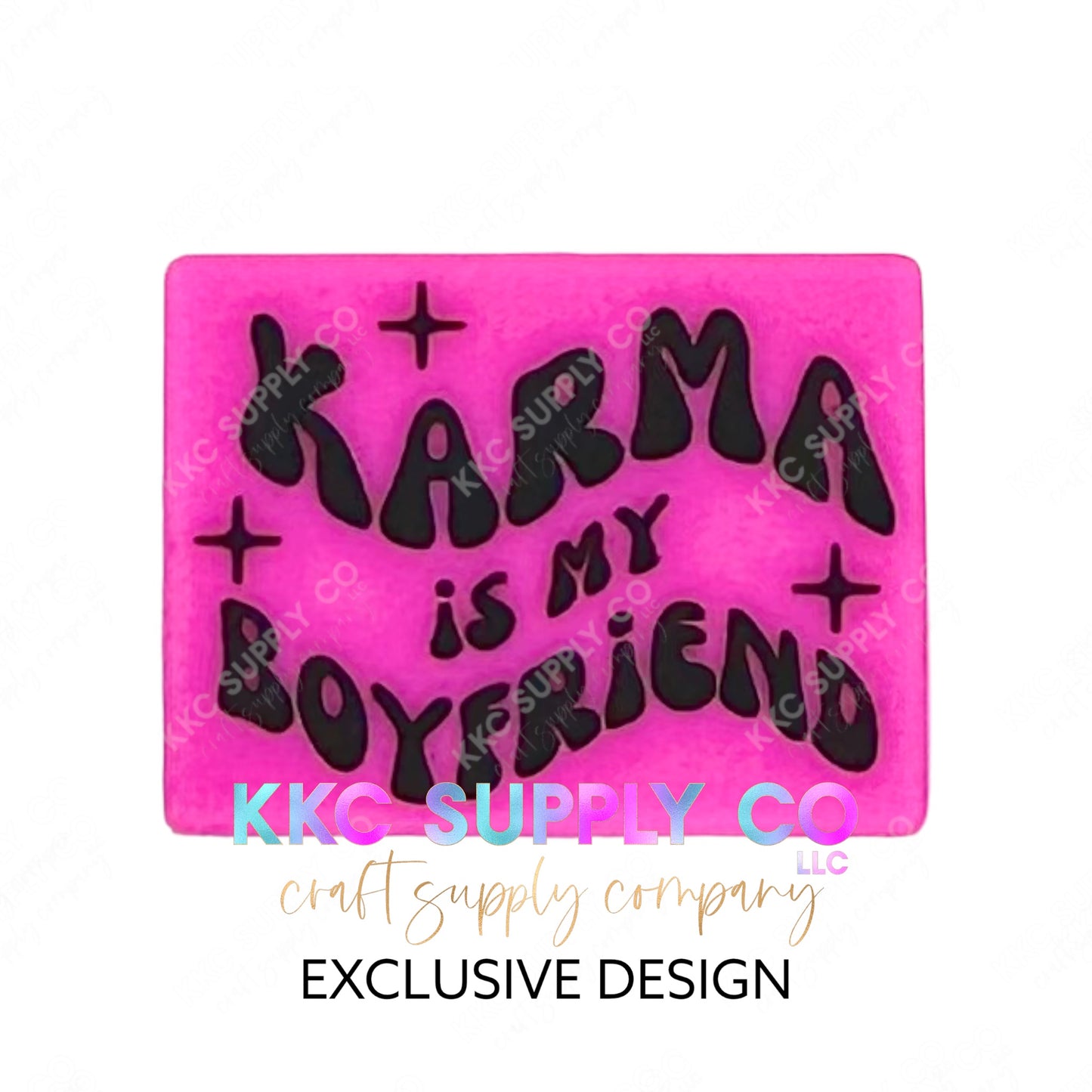 Karma Is My BF Silicone Focal Bead EXCLUSIVE KKCSC DESIGN