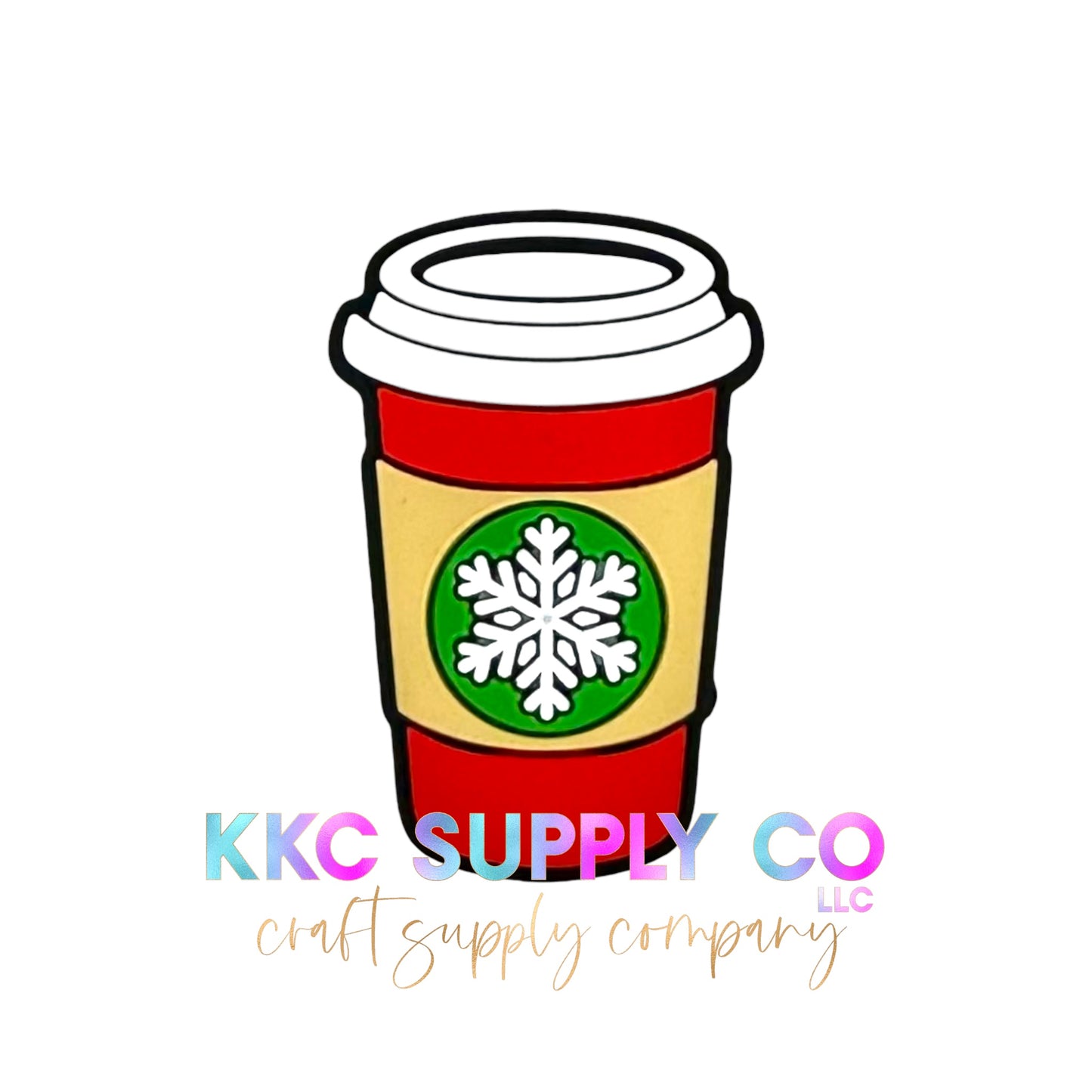 Christmas Coffee Silicone Focal Bead