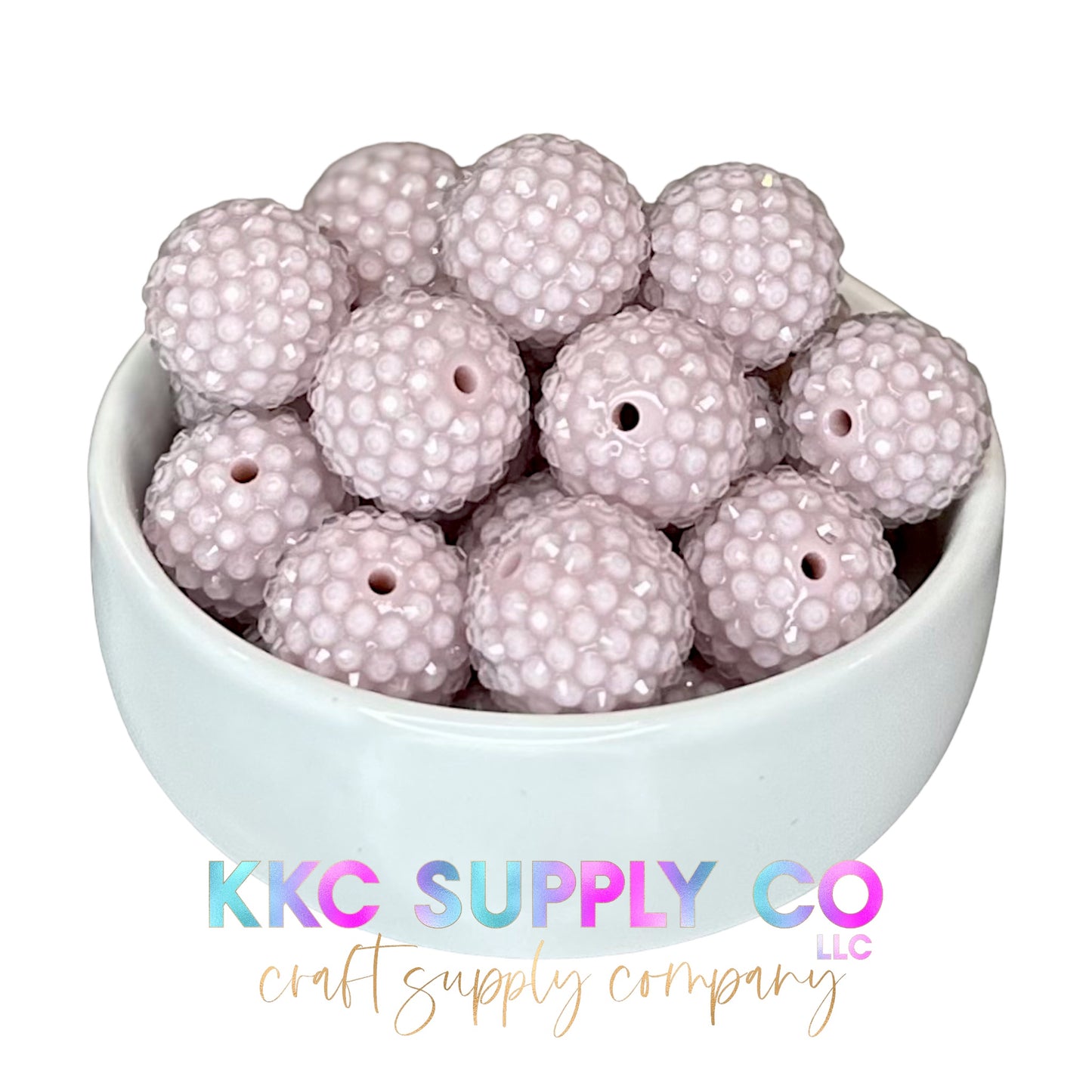 Vintage Blush Jelly-No AB-Rhinestone Bubblegum Bead 20mm