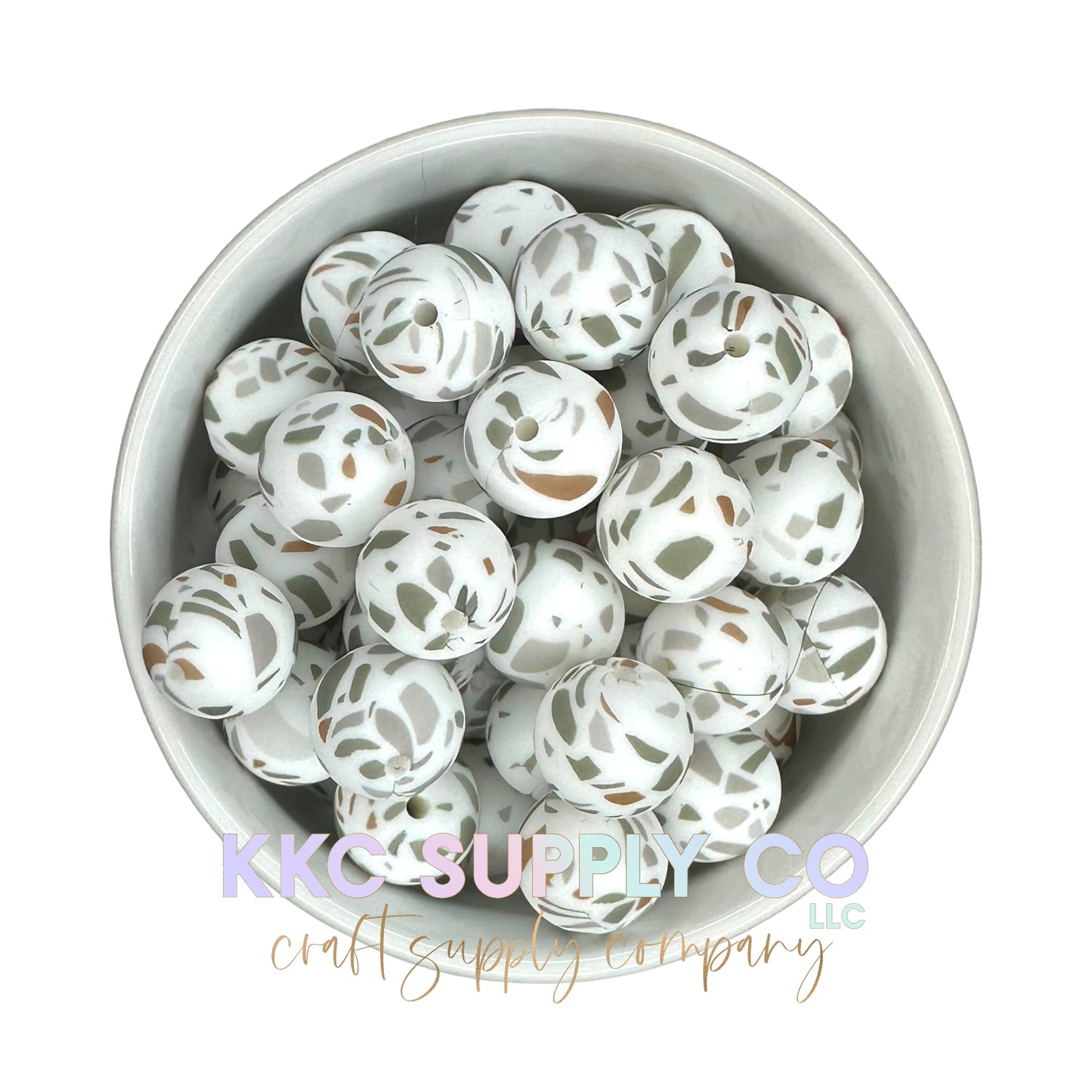 SP104-Natural Terrazzo Silicone Bead 15mm