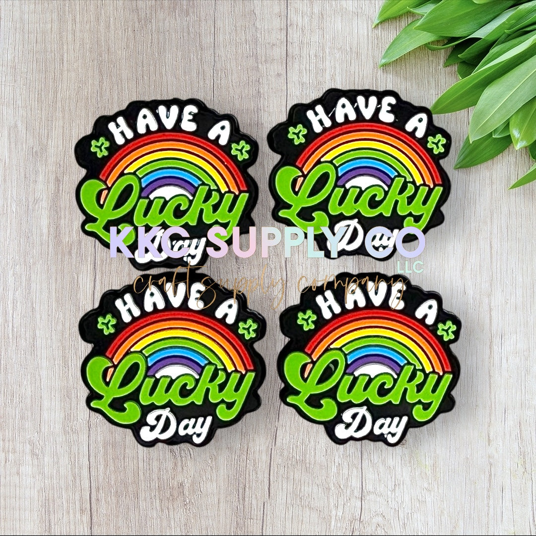 Have A Lucky Day Silicone Focal Bead