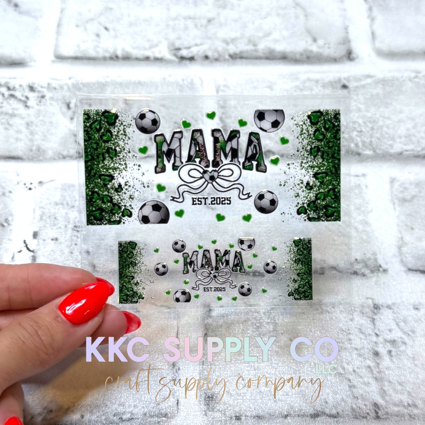 TKUV76-Soccer Mama Mini Tumbler Keychain UV DTF Decal