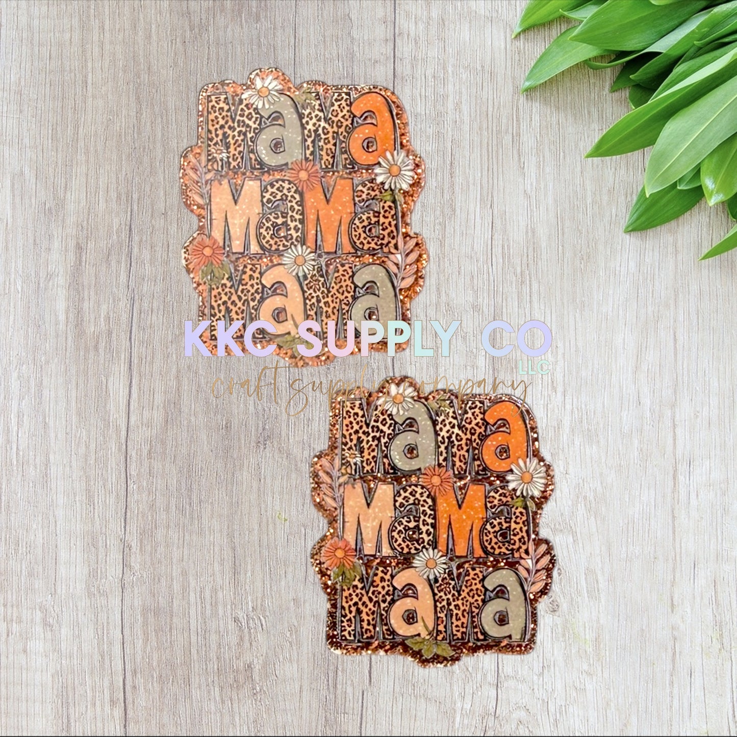 AT542-Leopard Mama-Acrylic Flatback