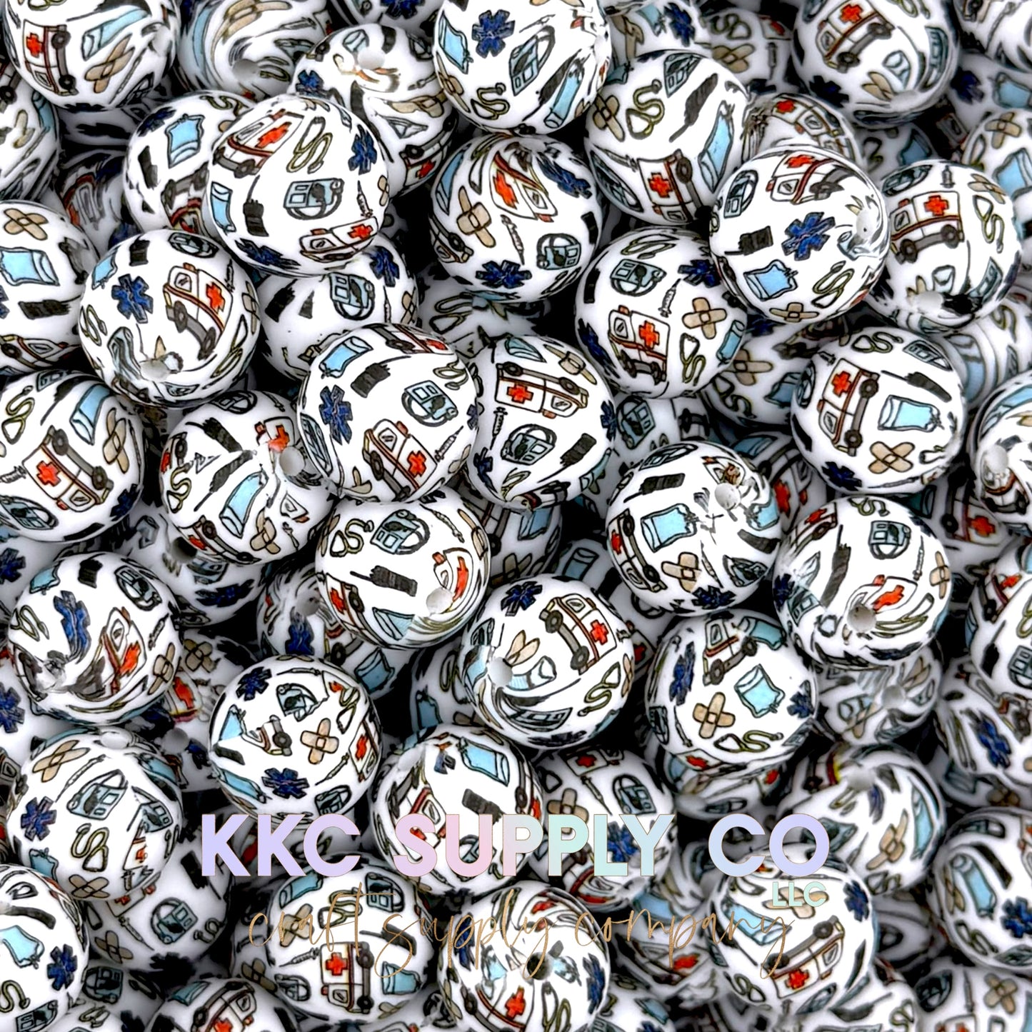 SP262-First Aid Silicone Beads-15mm