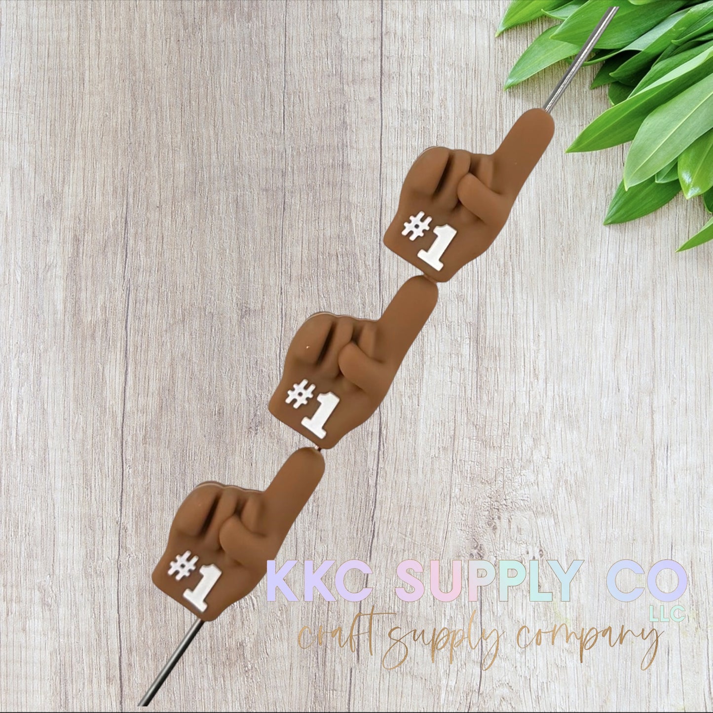 #1 Hand 3D Silicone Focal Bead