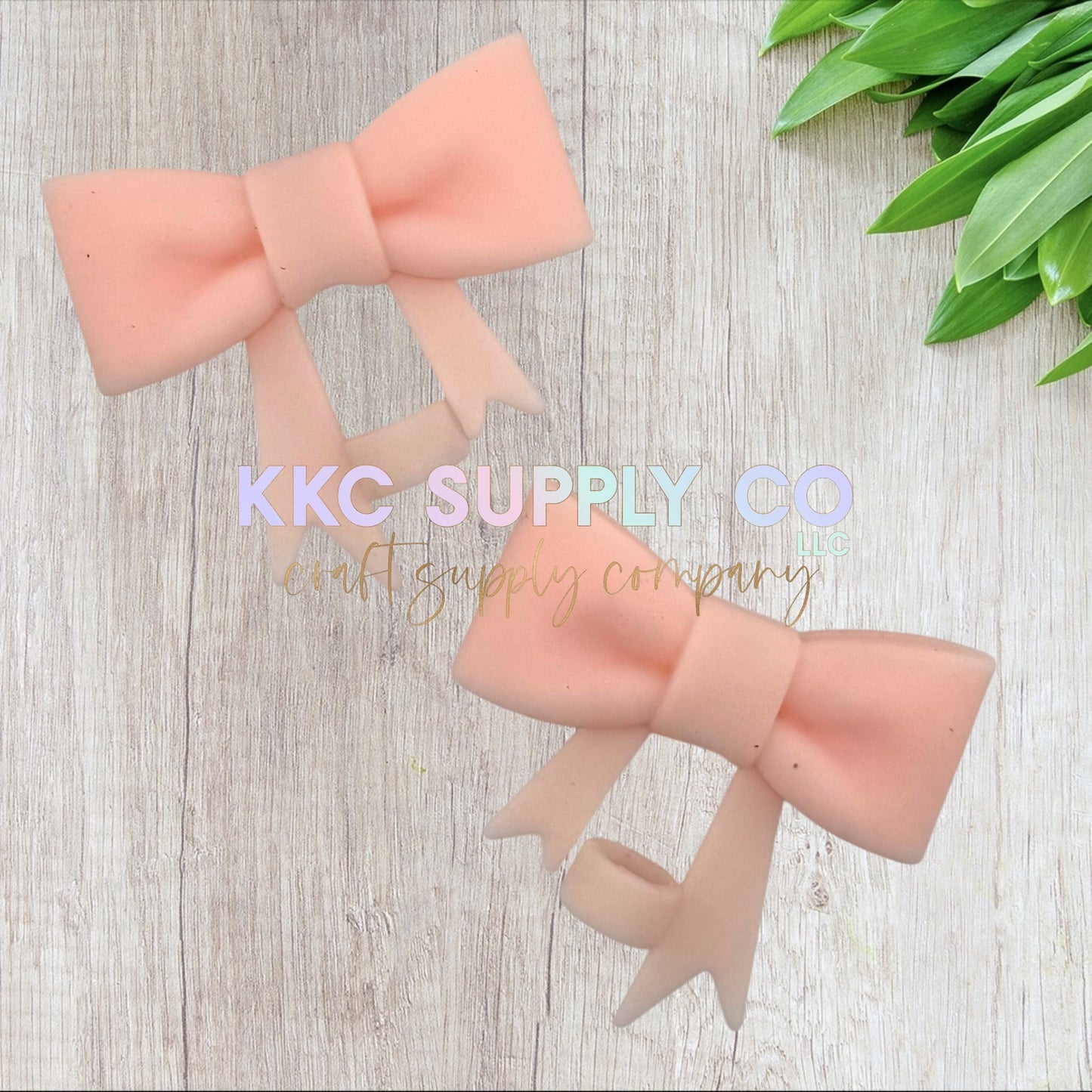 Apricot Bow Silicone Straw Topper