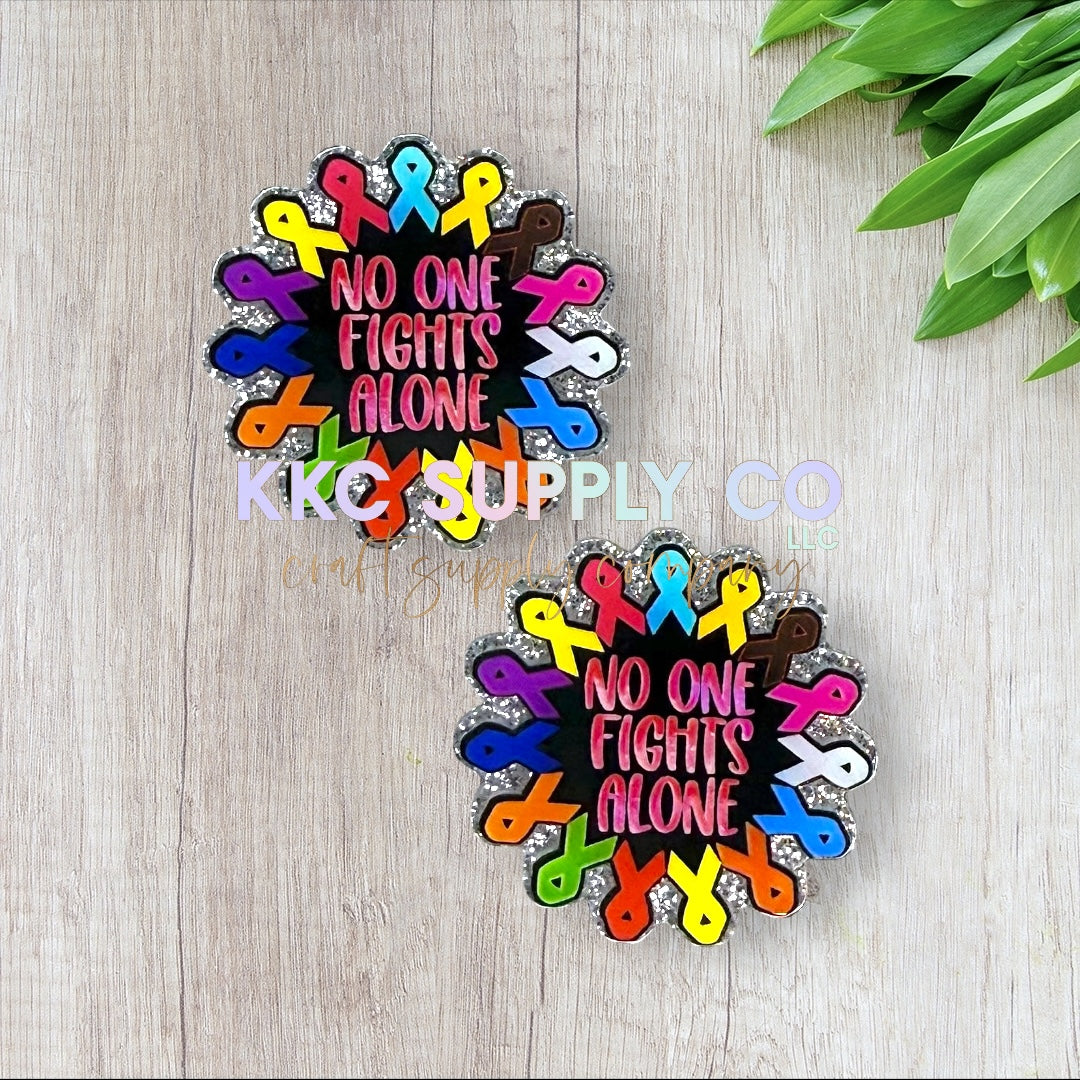 AT194-No One Fights Alone-Acrylic Flatback