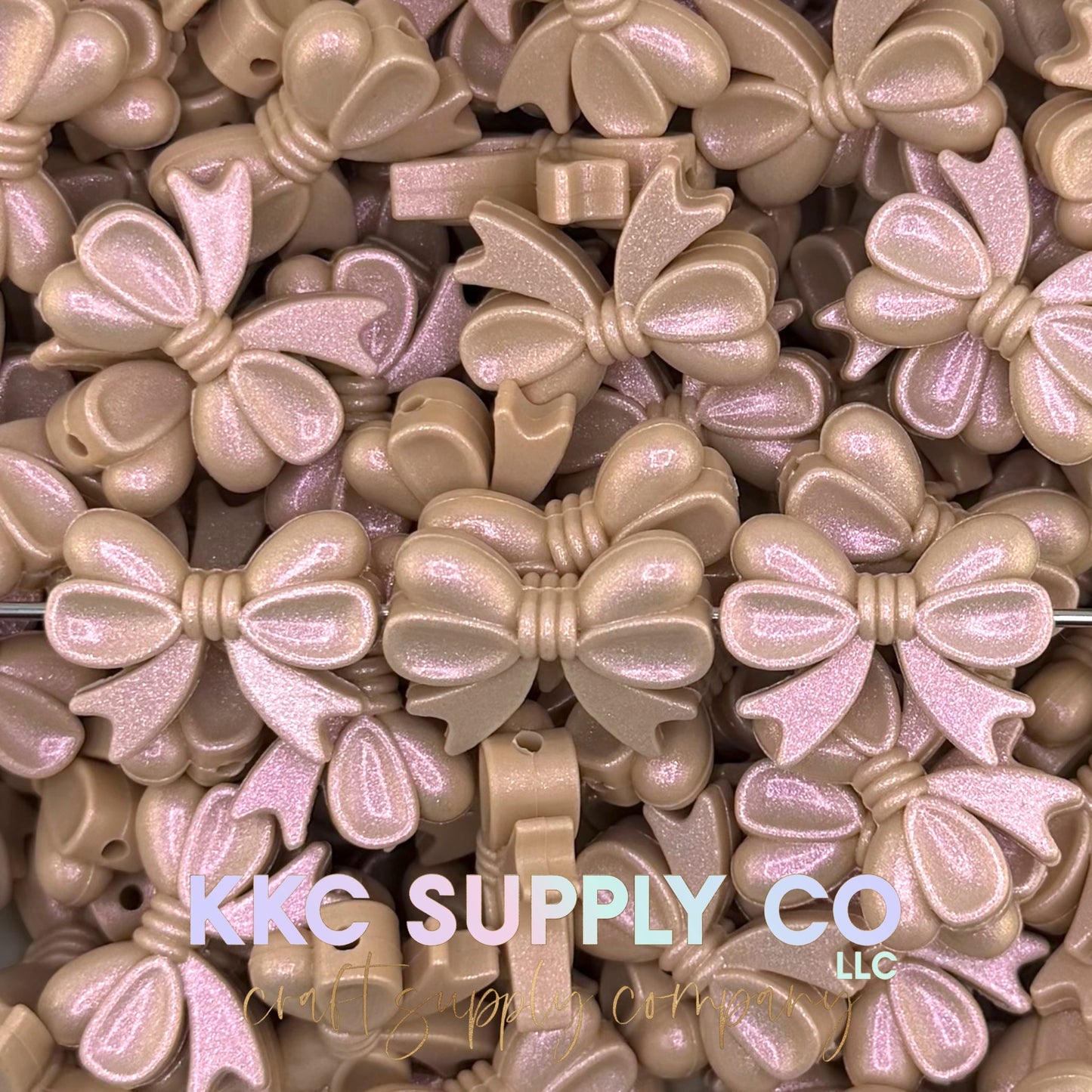 Opal Bows (Horizontal) Silicone Focal Bead