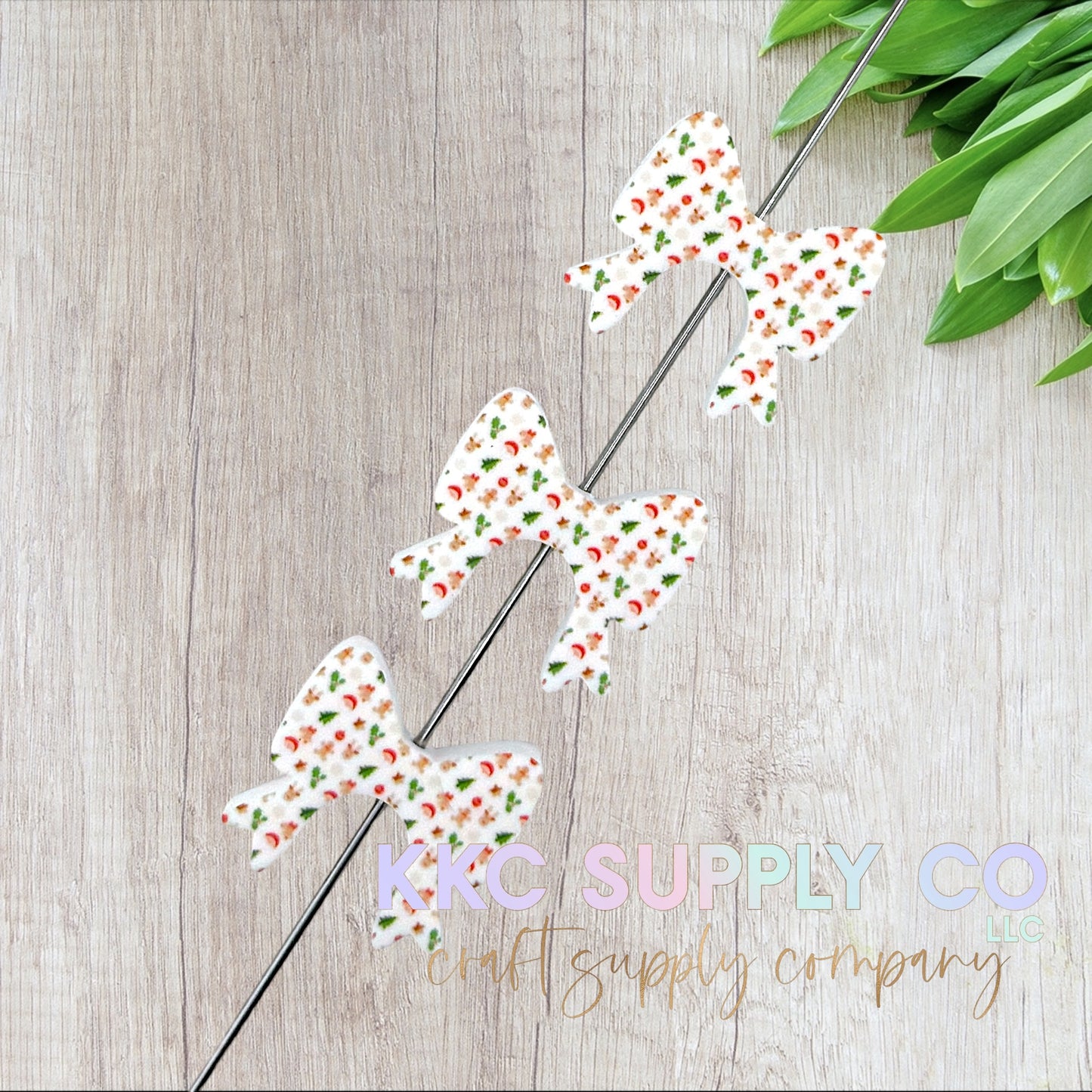 Christmas Things Buddy Bow Silicone Focal Bead