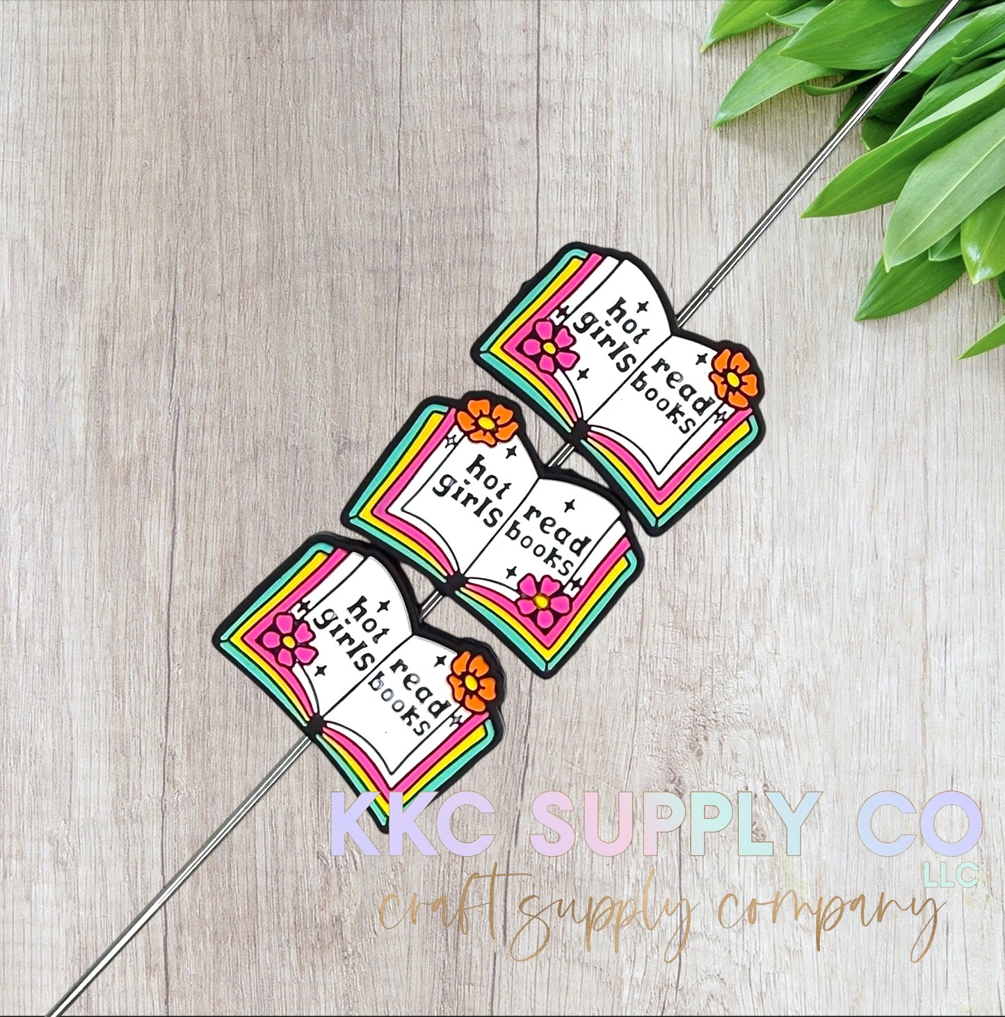 Hot Girls Read Books Silicone Focal Bead