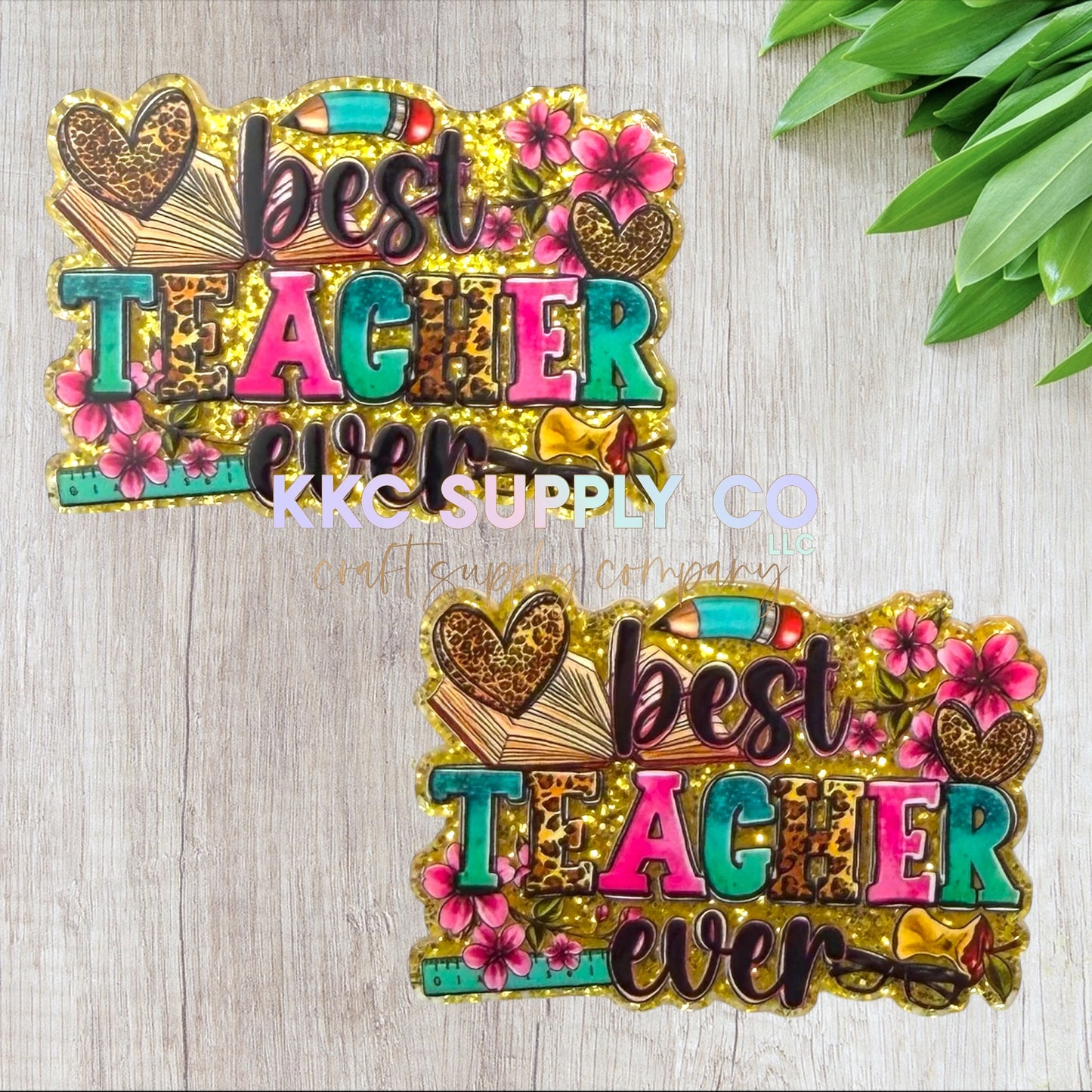 AT570-Best Teacher Ever-Acrylic Flatback