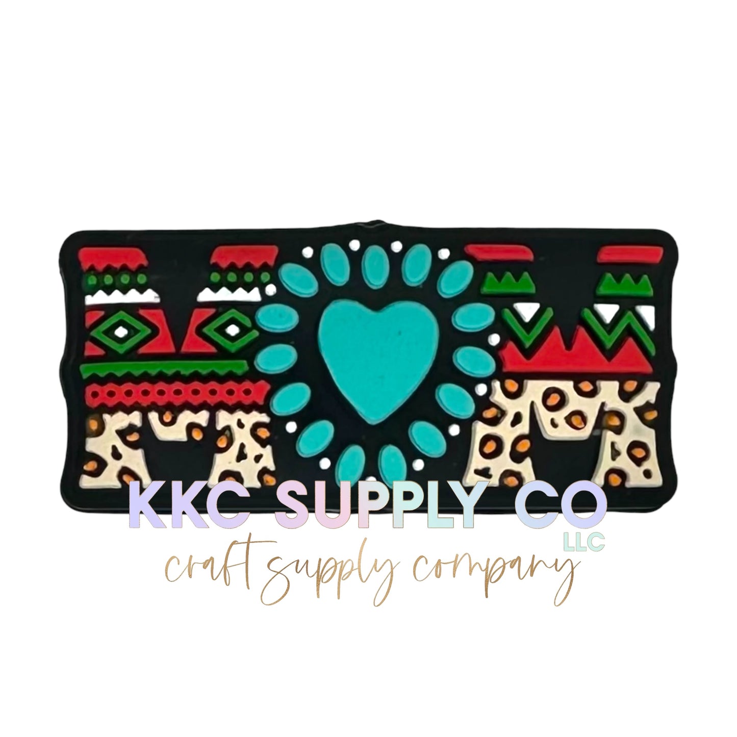 Turquoise Mom Silicone Focal Bead