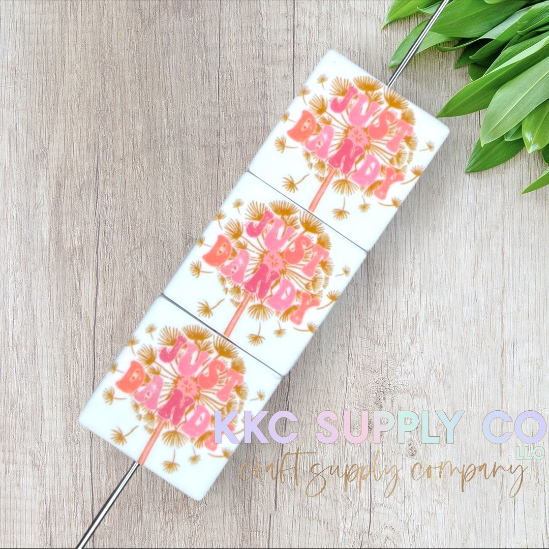 Just Dandy Printed Silicone Focal Bead