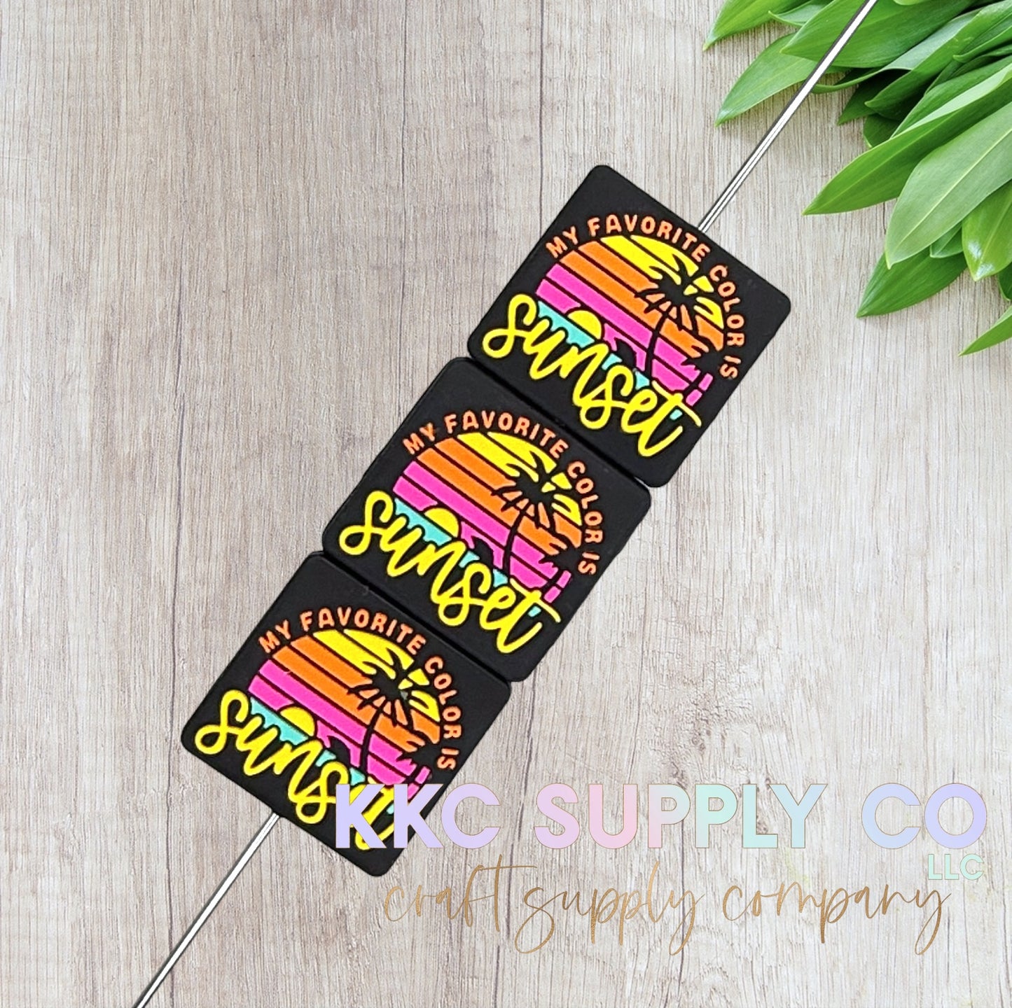 Sunset Silicone Focal Bead