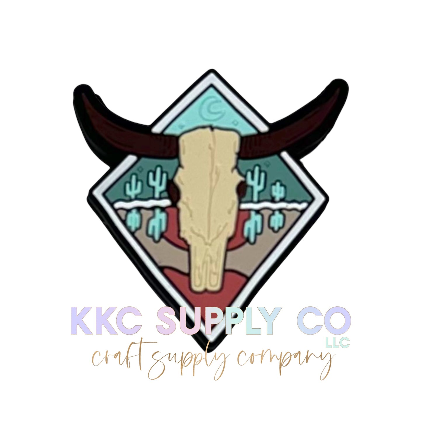 Bull Aztec Silicone Focal Bead