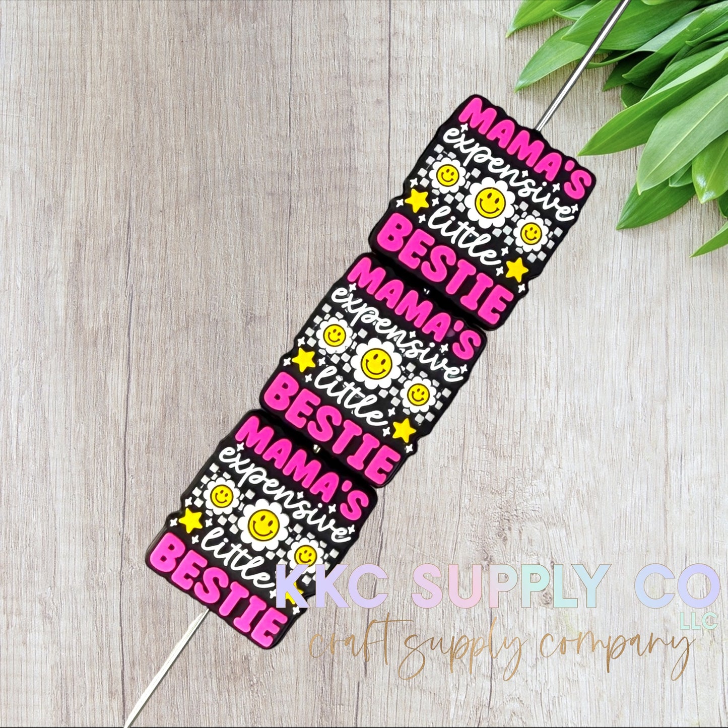 Mama’s Expensive Little Bestie Silicone Focal Bead
