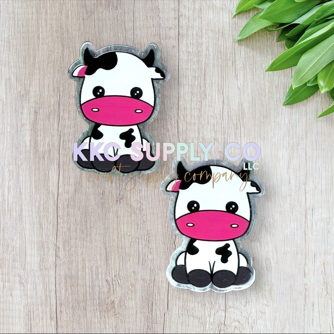 AT183-Cute Cow-Acrylic Flatback