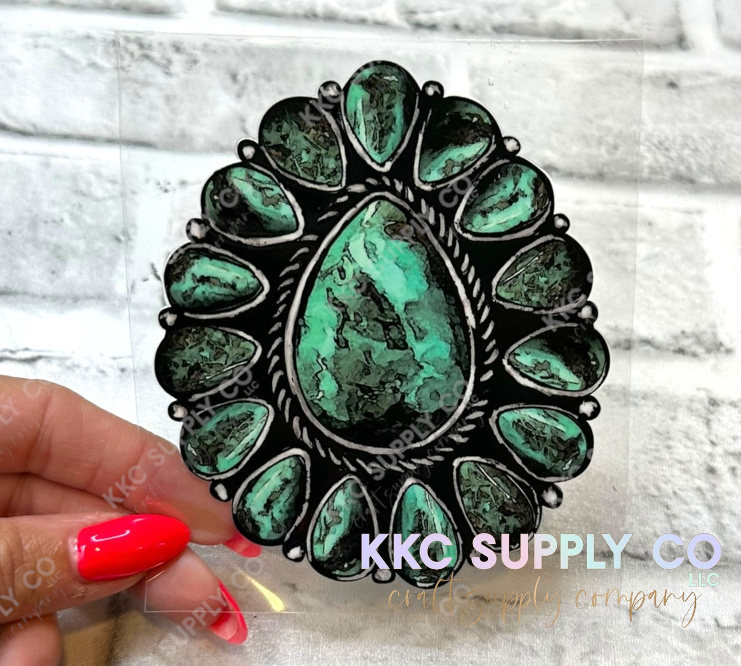 UV16424-Turquoise 16oz UV DTF Decal