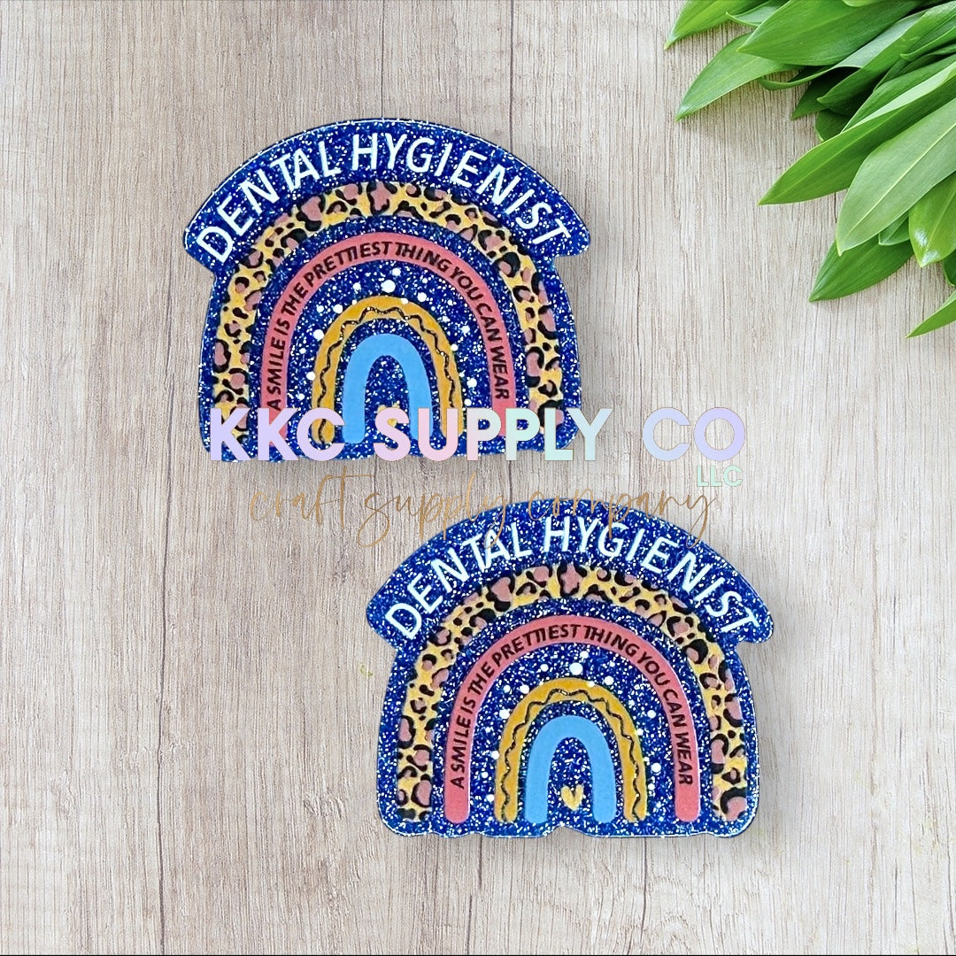 AT182-Dental Hygienist Rainbow-Acrylic Flatback